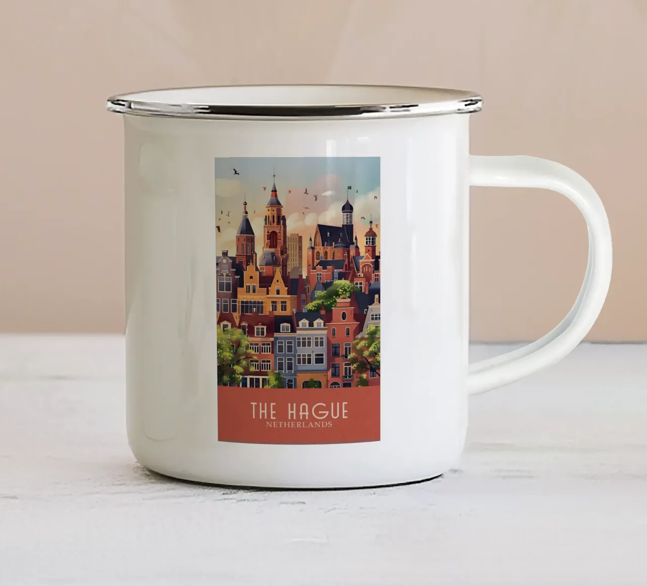The Hague city Netherlands tazza in smalto da Travelstudio