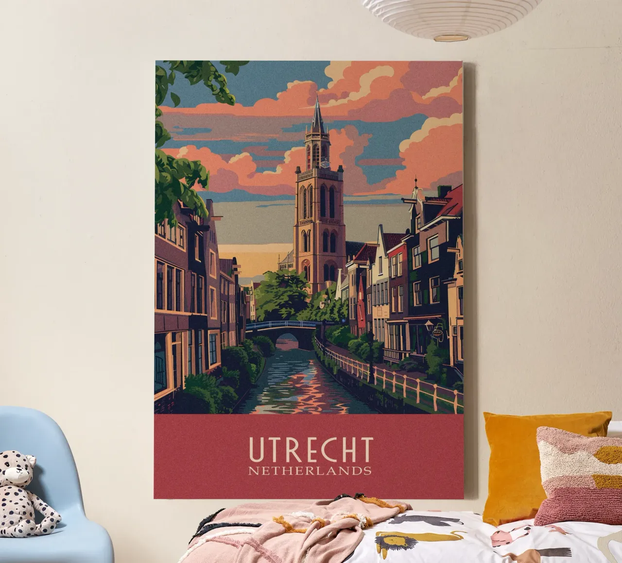 Utrecht city Netherlands tela con Cornice a cassetta da Travelstudio