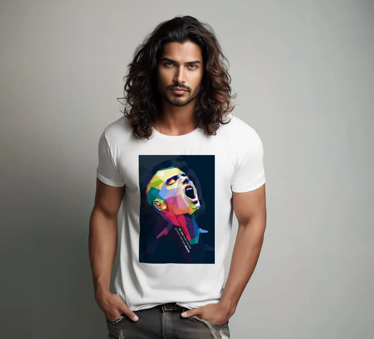 Sinead O' Connor in stile WPAP t-shirt da Alkahfsmart