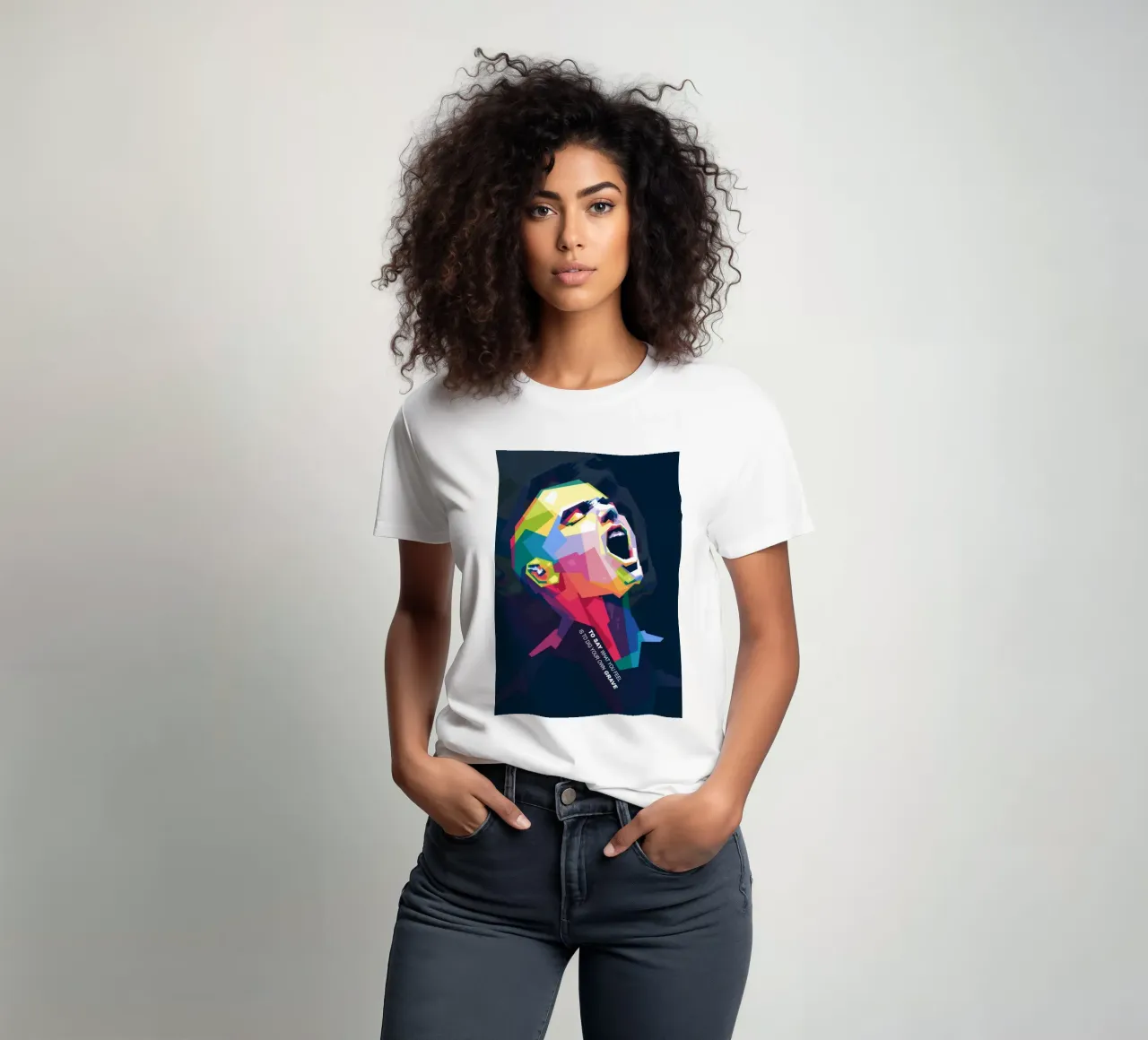 Sinead O' Connor in stile WPAP t-shirt da Alkahfsmart