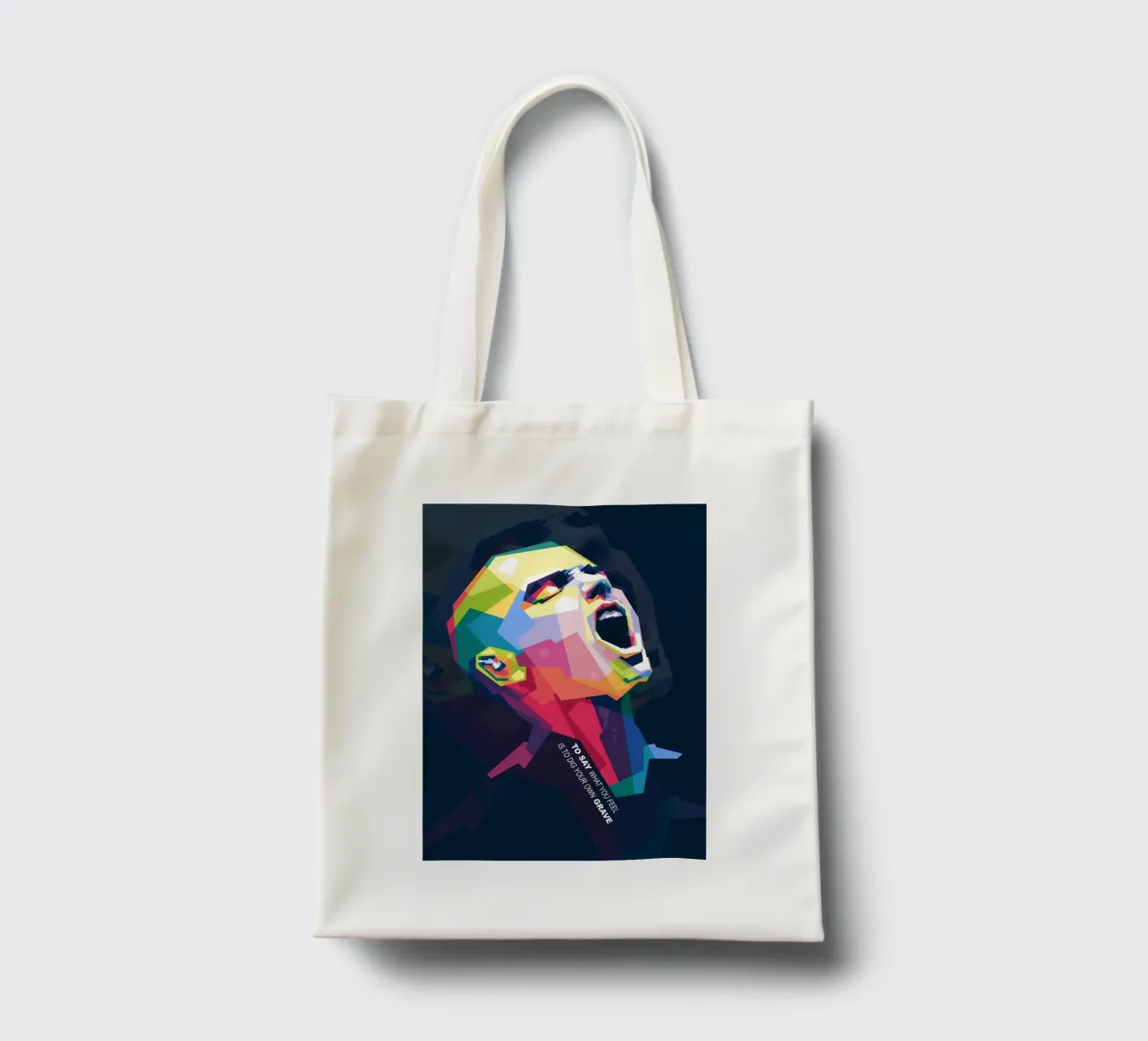 Sinead O' Connor in stile WPAP borsa in juta da Alkahfsmart