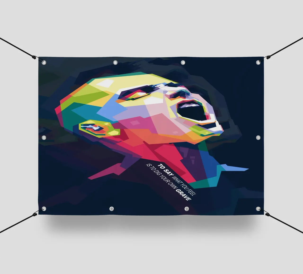 Sinead O' Connor in stile WPAP telo in pvc da Alkahfsmart