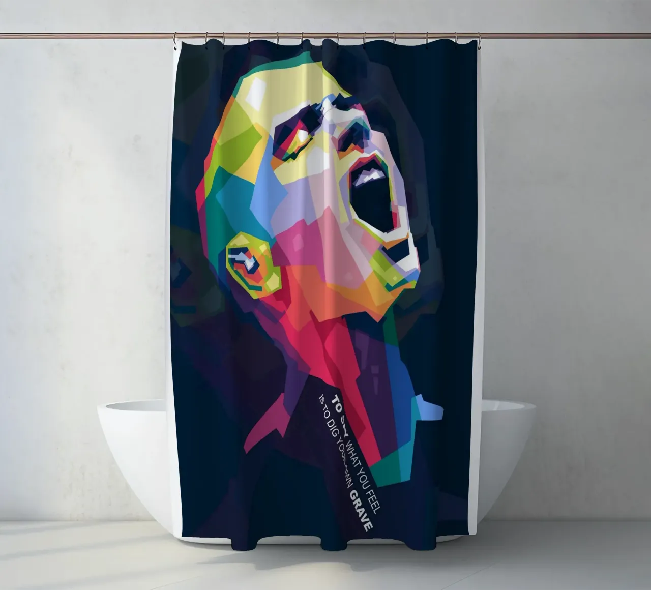 Sinead O' Connor in stile WPAP tenda da doccia da Alkahfsmart