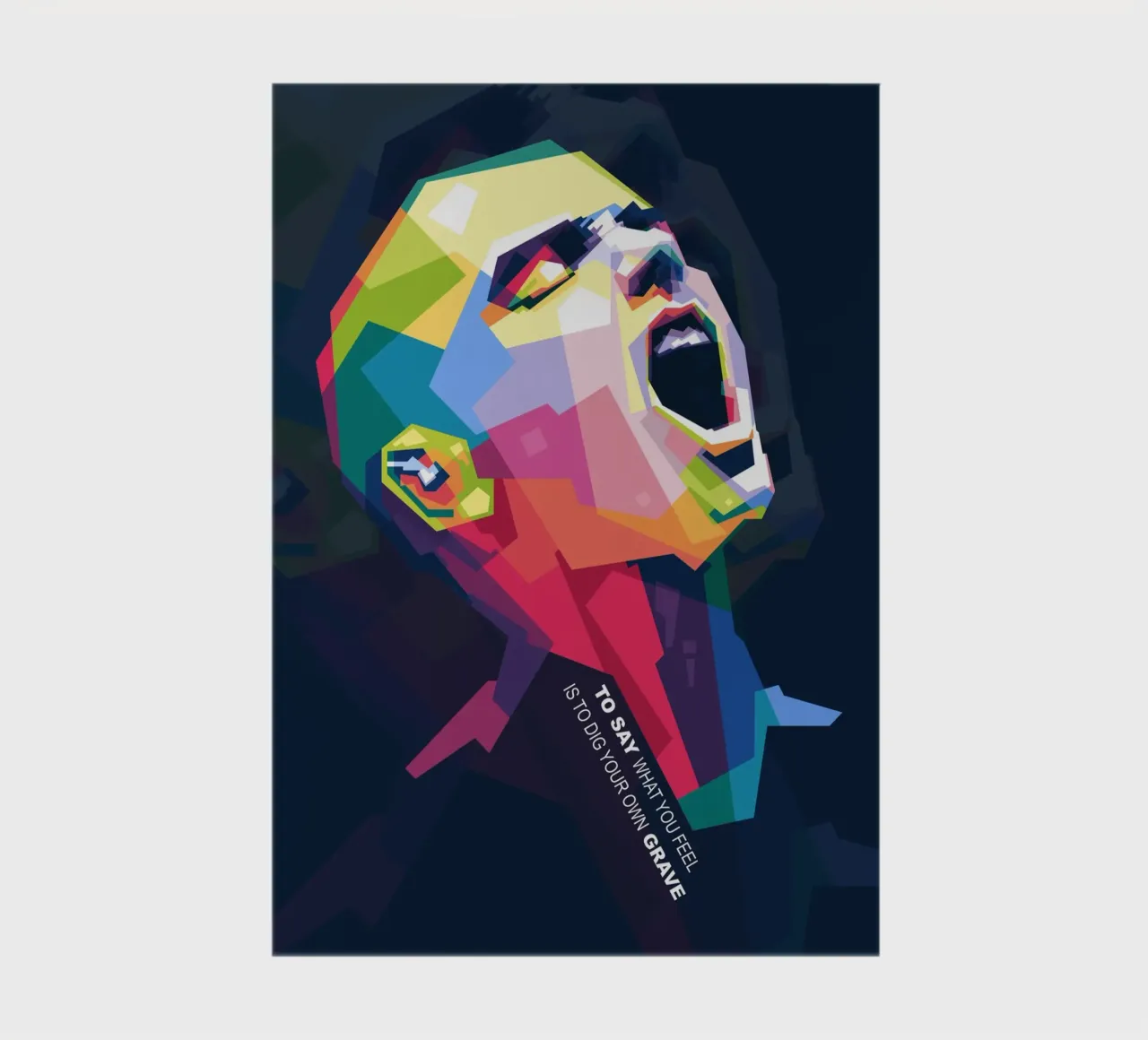 Sinead O' Connor in WPAP style notebook by Alkahfsmart
