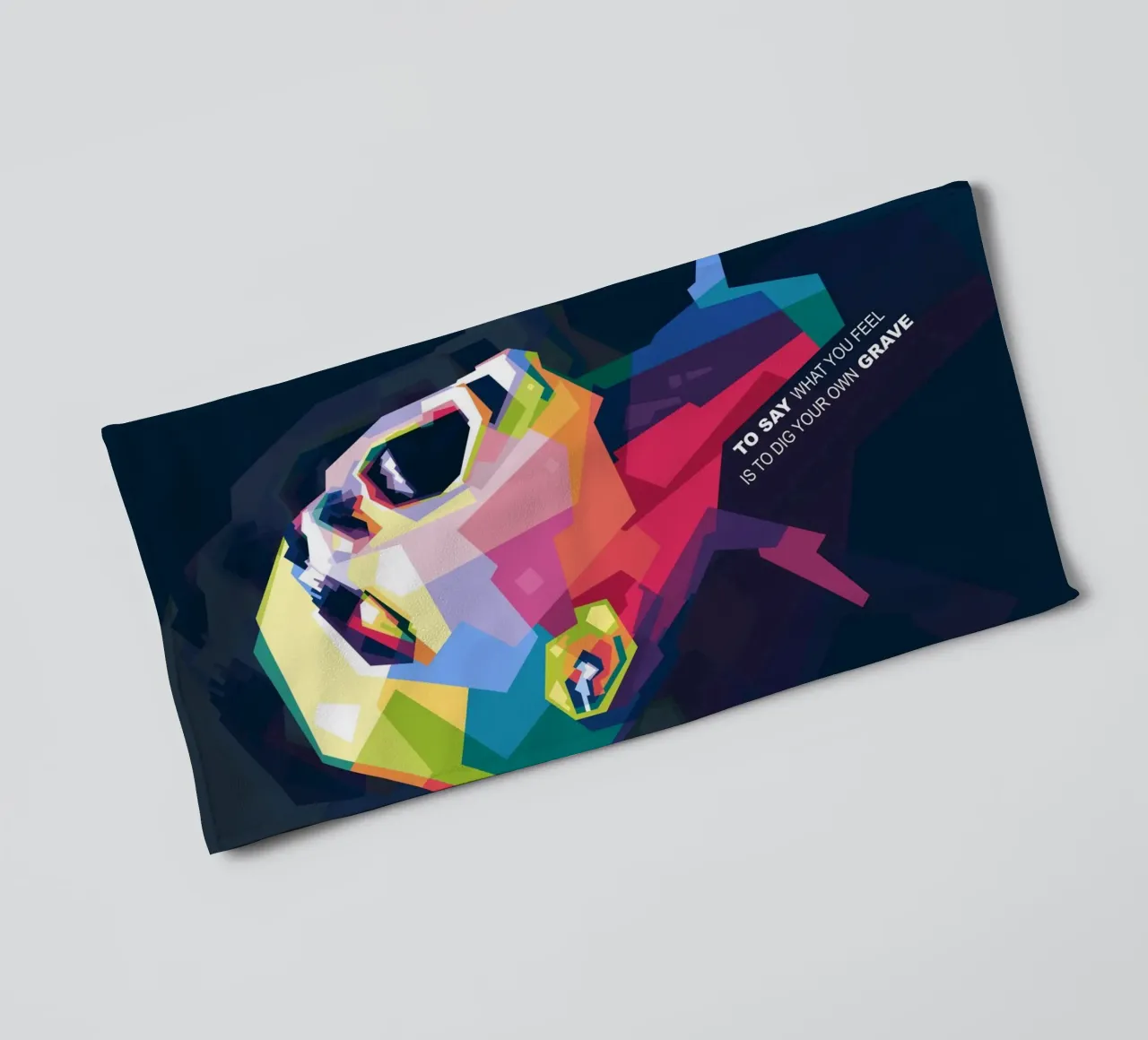 Sinead O' Connor in stile WPAP asciugamano da bagno da Alkahfsmart