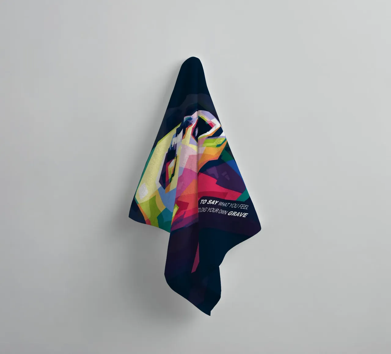 Sinead O' Connor in stile WPAP asciugamano da bagno da Alkahfsmart