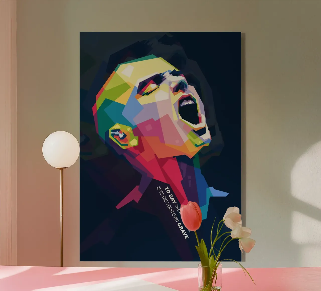 Sinead O' Connor in stile WPAP plexiglass da Alkahfsmart