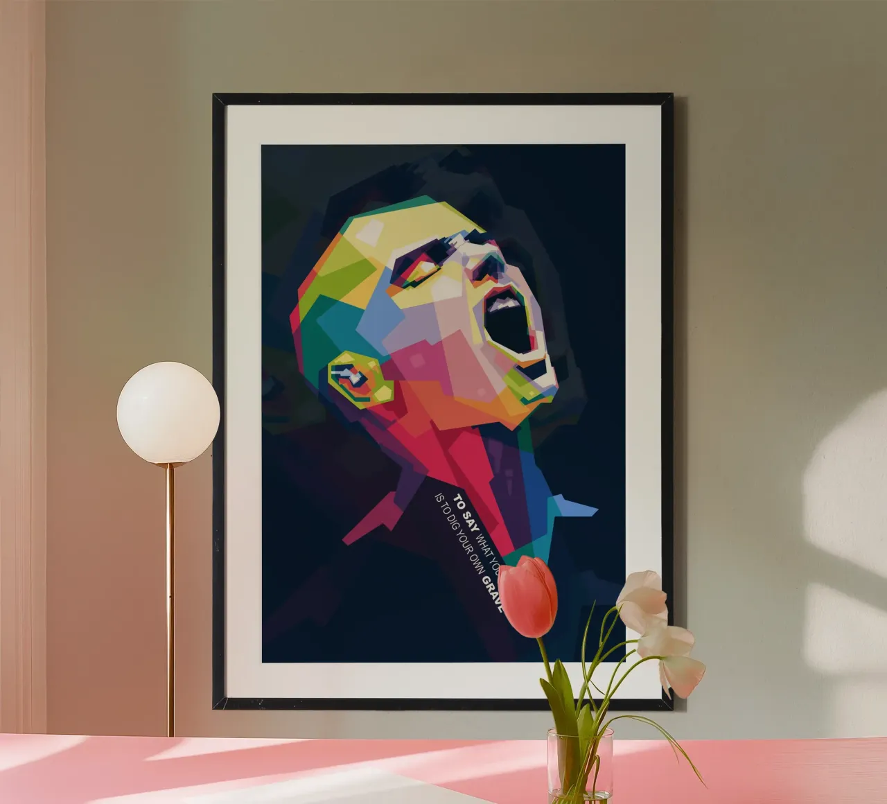 Sinead O' Connor in stile WPAP poster da Alkahfsmart