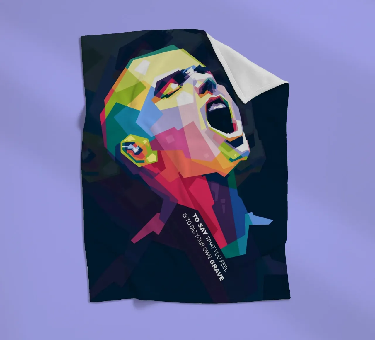 Sinead O' Connor in stile WPAP coperta in pile da Alkahfsmart