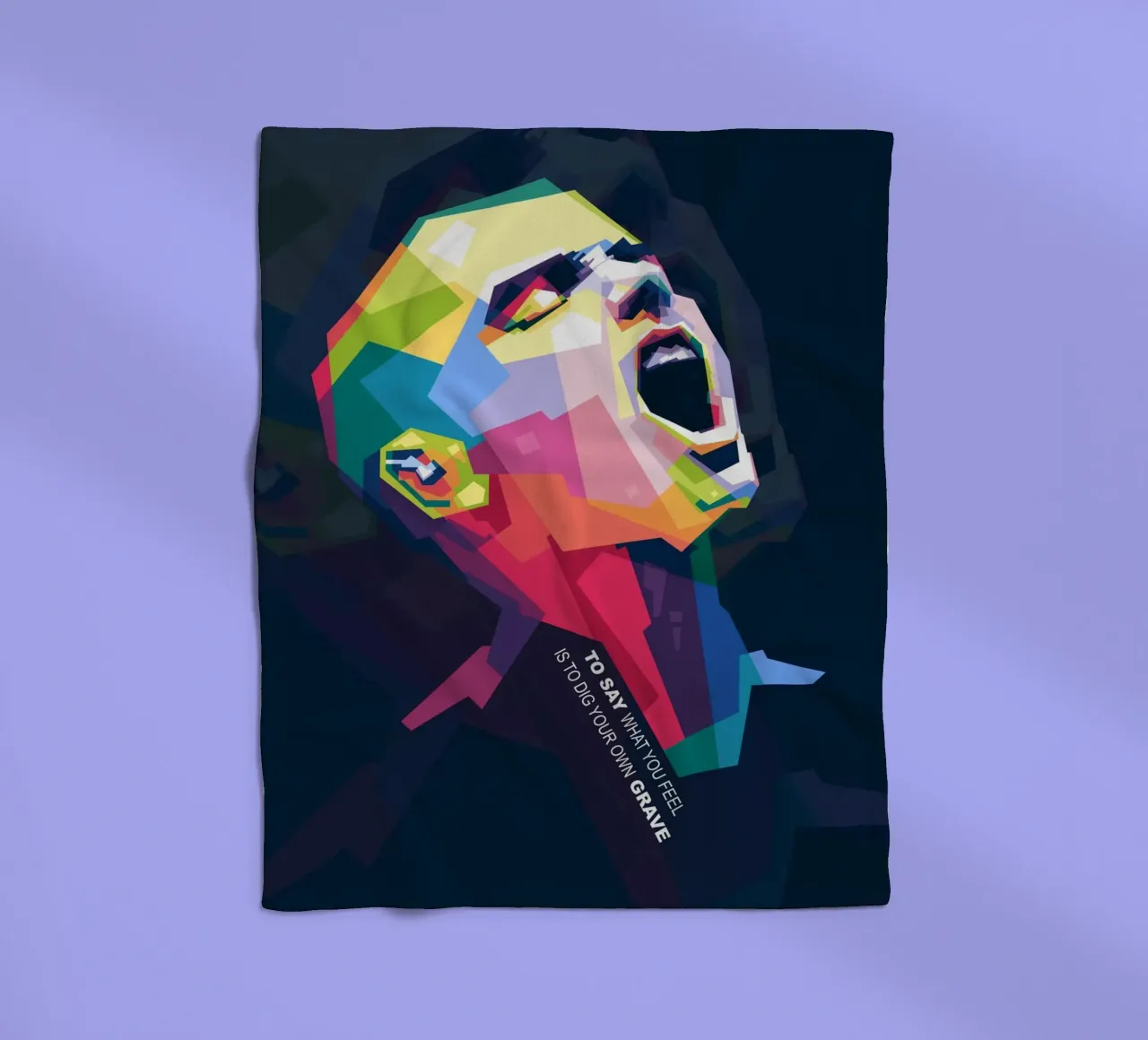 Sinead O' Connor in stile WPAP coperta in pile da Alkahfsmart