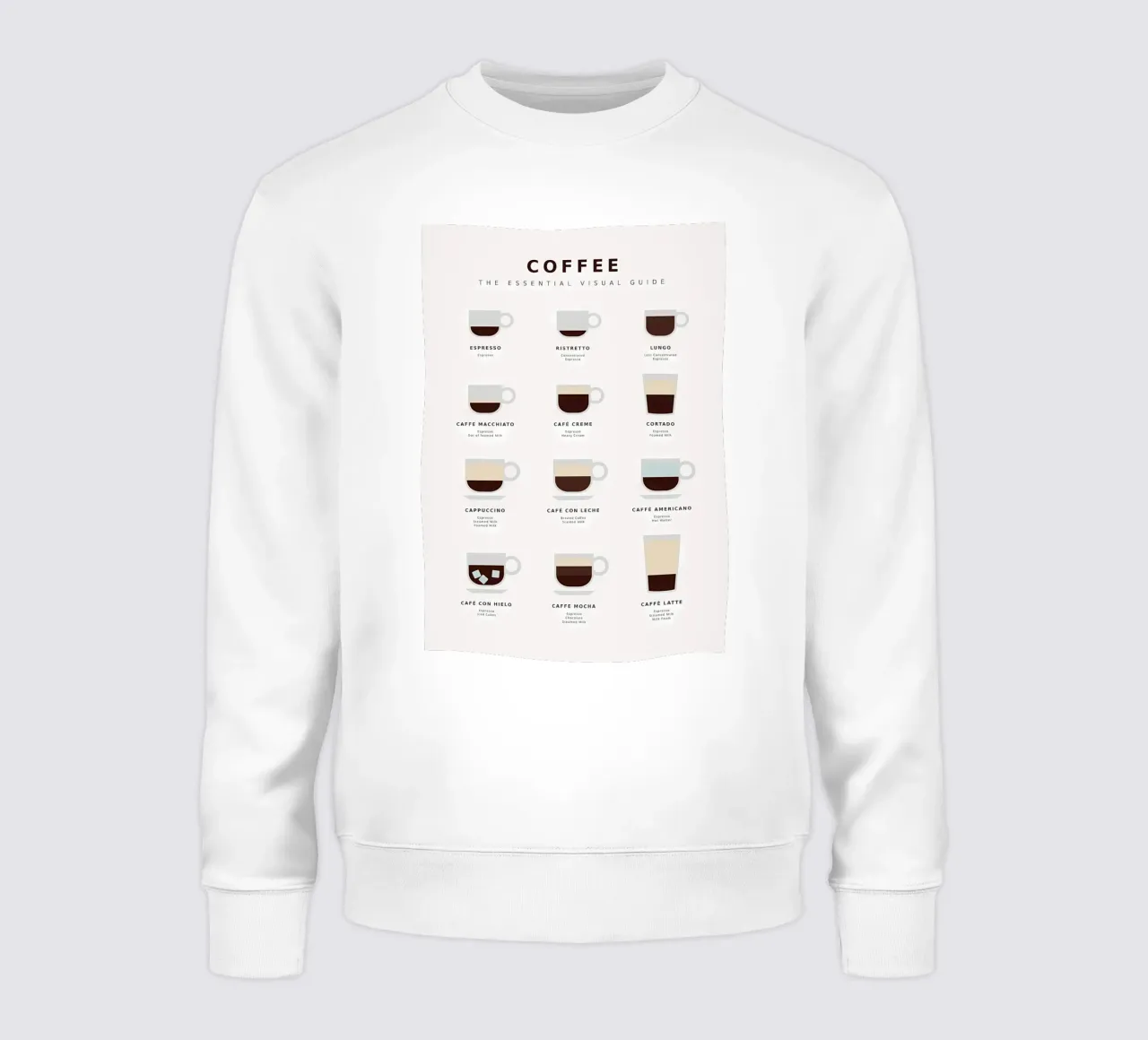 poster guida al caffè bianco felpa da Eames