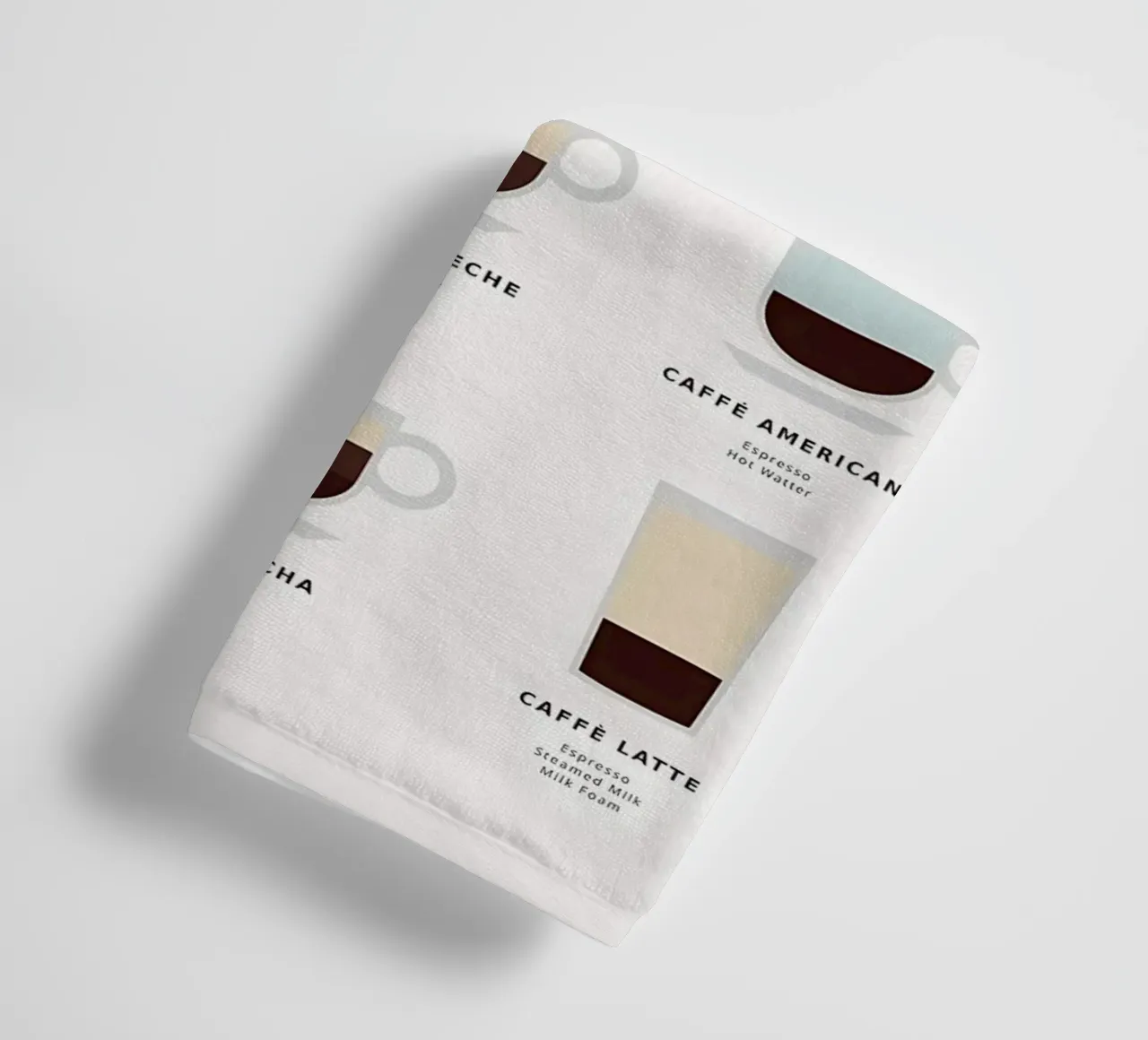 Weißer Kaffeeführer Poster Handtuch von Eames
