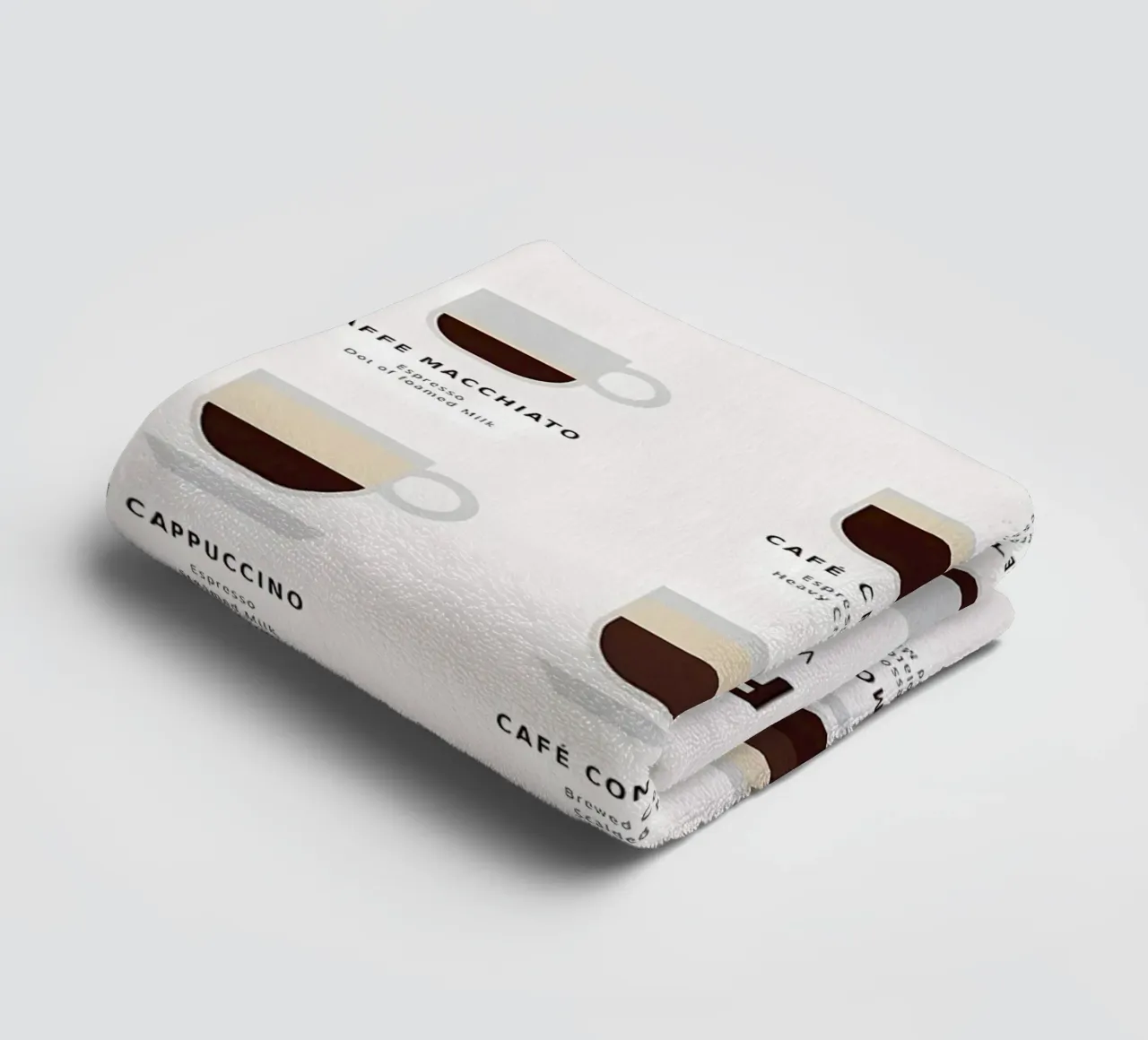 Weißer Kaffeeführer Poster Handtuch von Eames