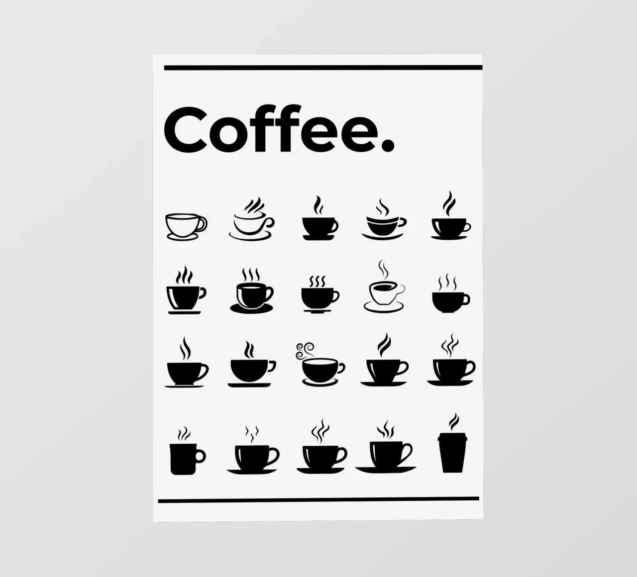 Der ultimative Kaffeeführer Chart PVC Plane von Eames