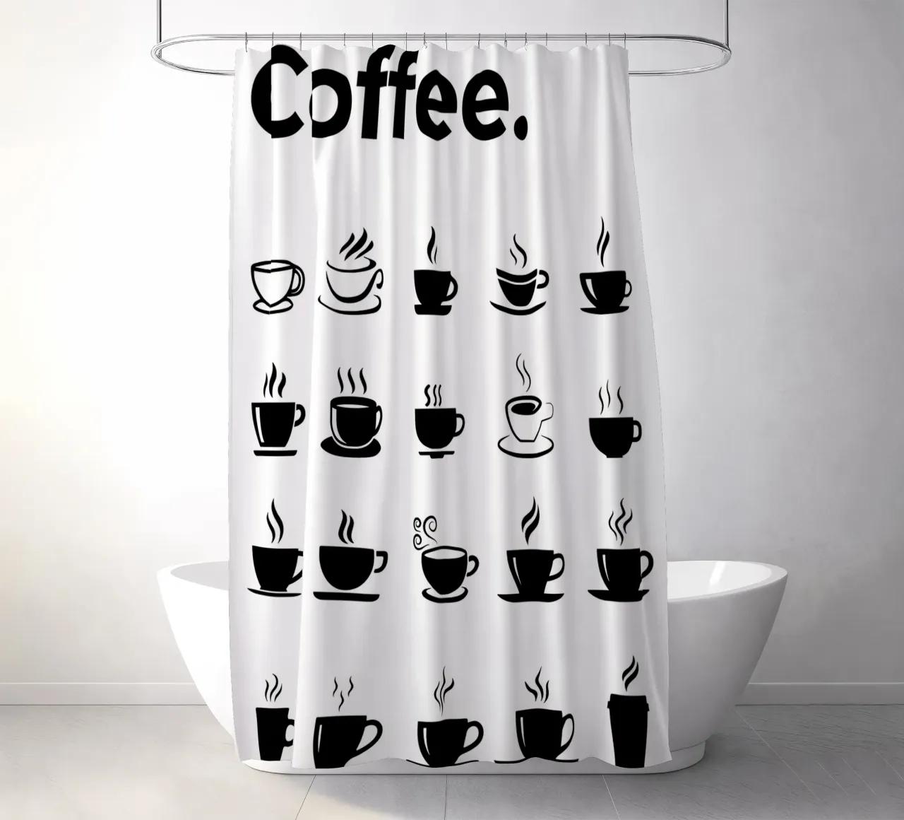 Der ultimative Kaffeeführer Chart Duschvorhang von Eames