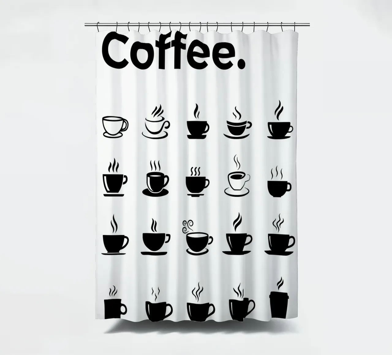 Der ultimative Kaffeeführer Chart Duschvorhang von Eames