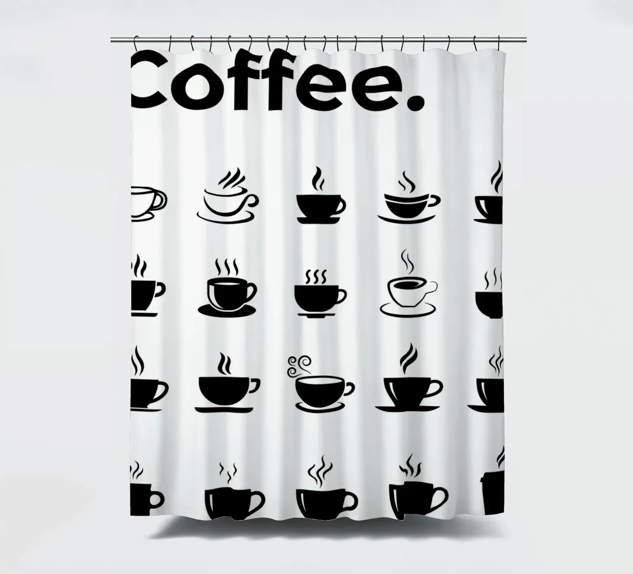 Der ultimative Kaffeeführer Chart Duschvorhang von Eames