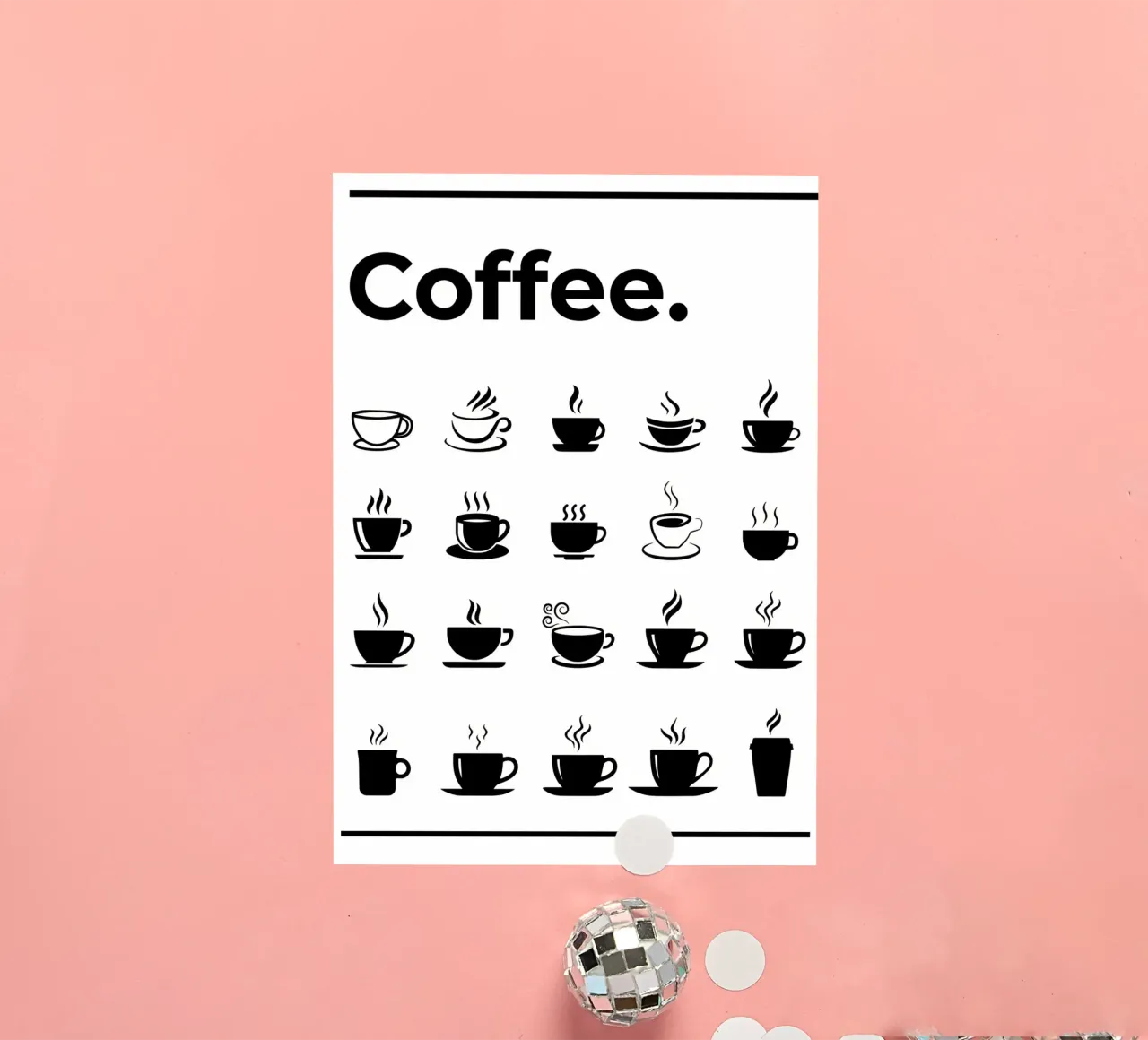 Der ultimative Kaffeeführer Chart Sticker von Eames