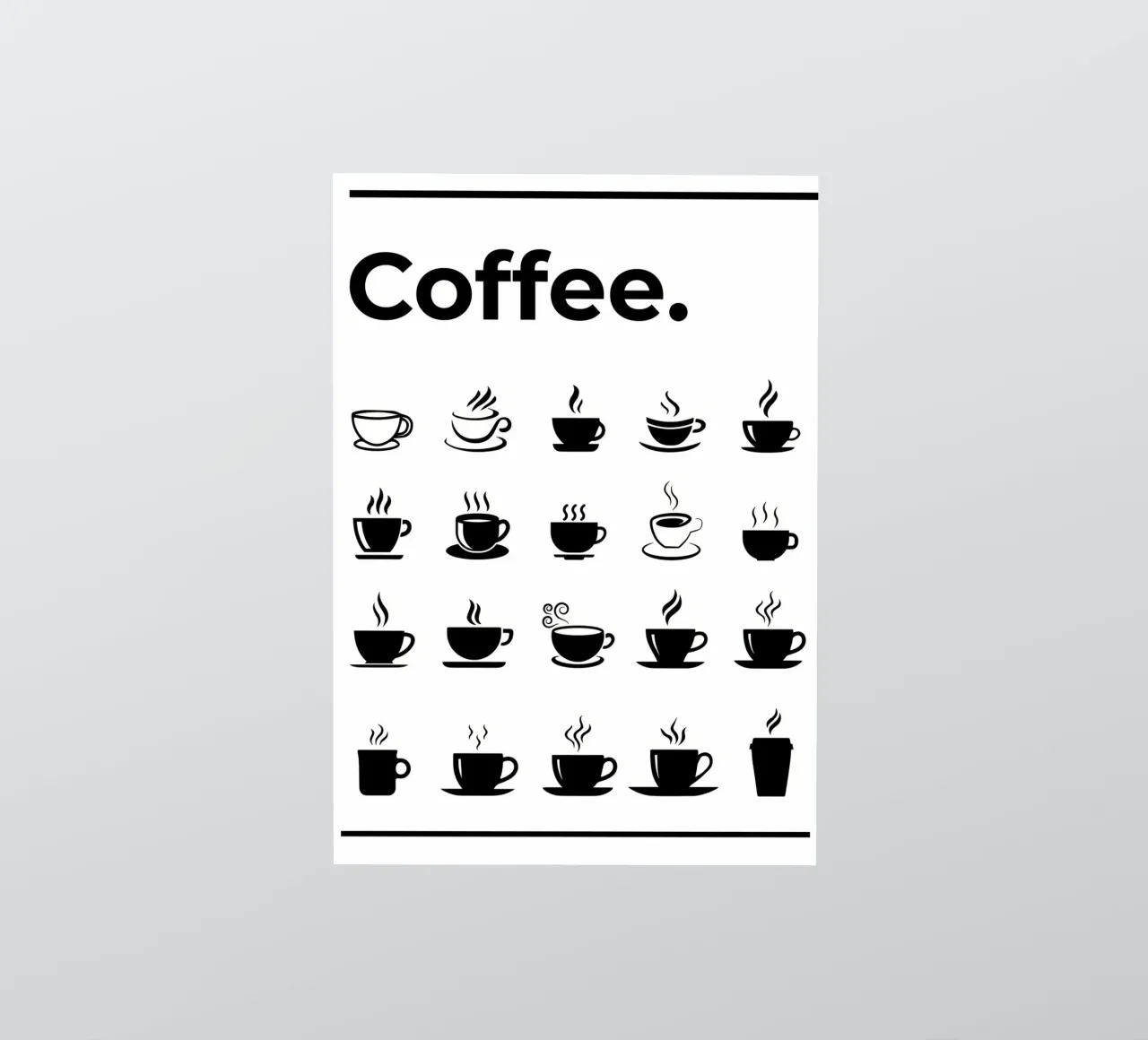 Der ultimative Kaffeeführer Chart Sticker von Eames