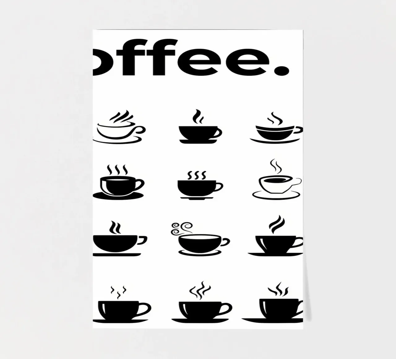 Der ultimative Kaffeeführer Chart Stickerbogen von Eames