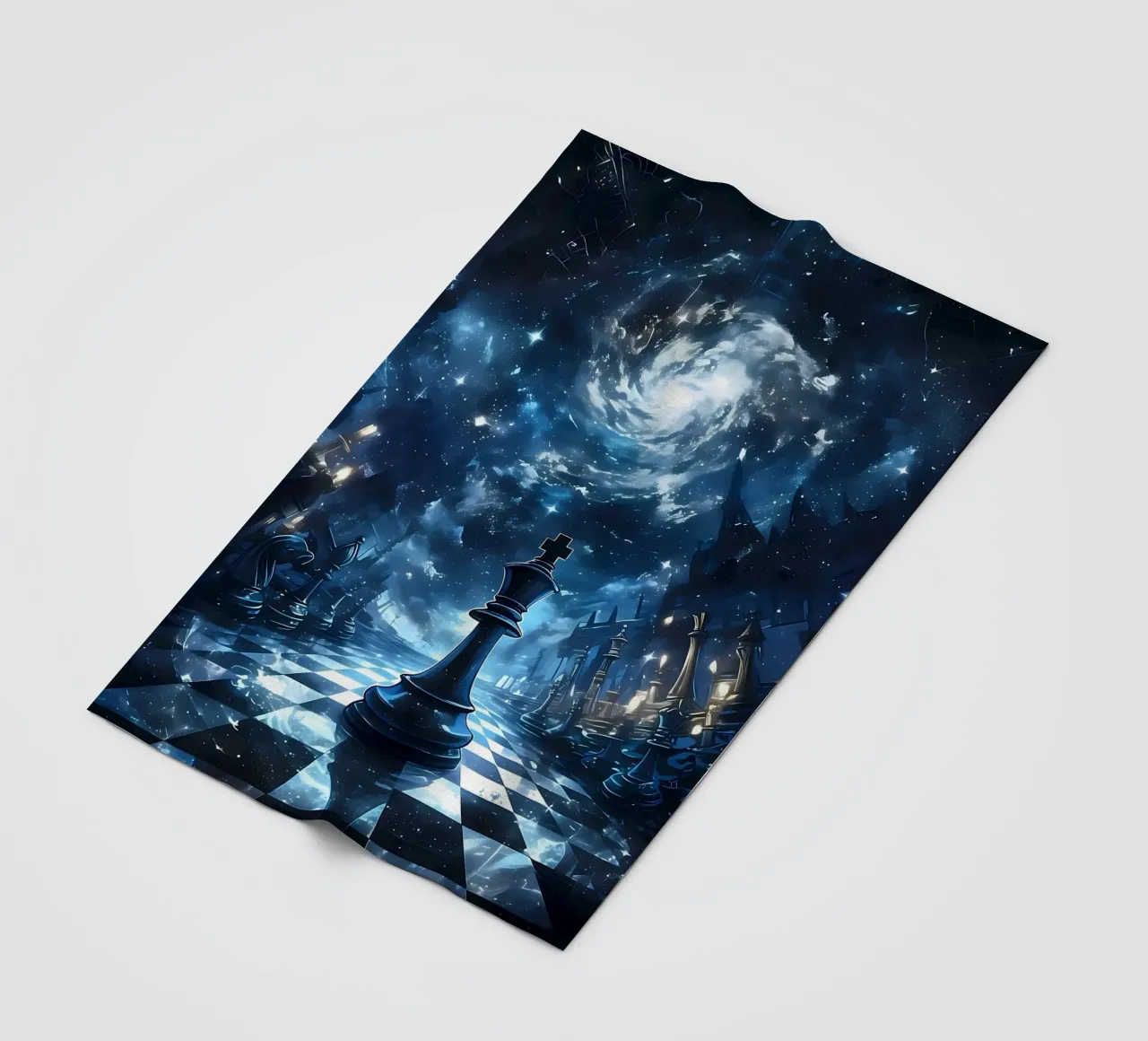Chess King Funny Inspirational fleece blanket by Stylianos