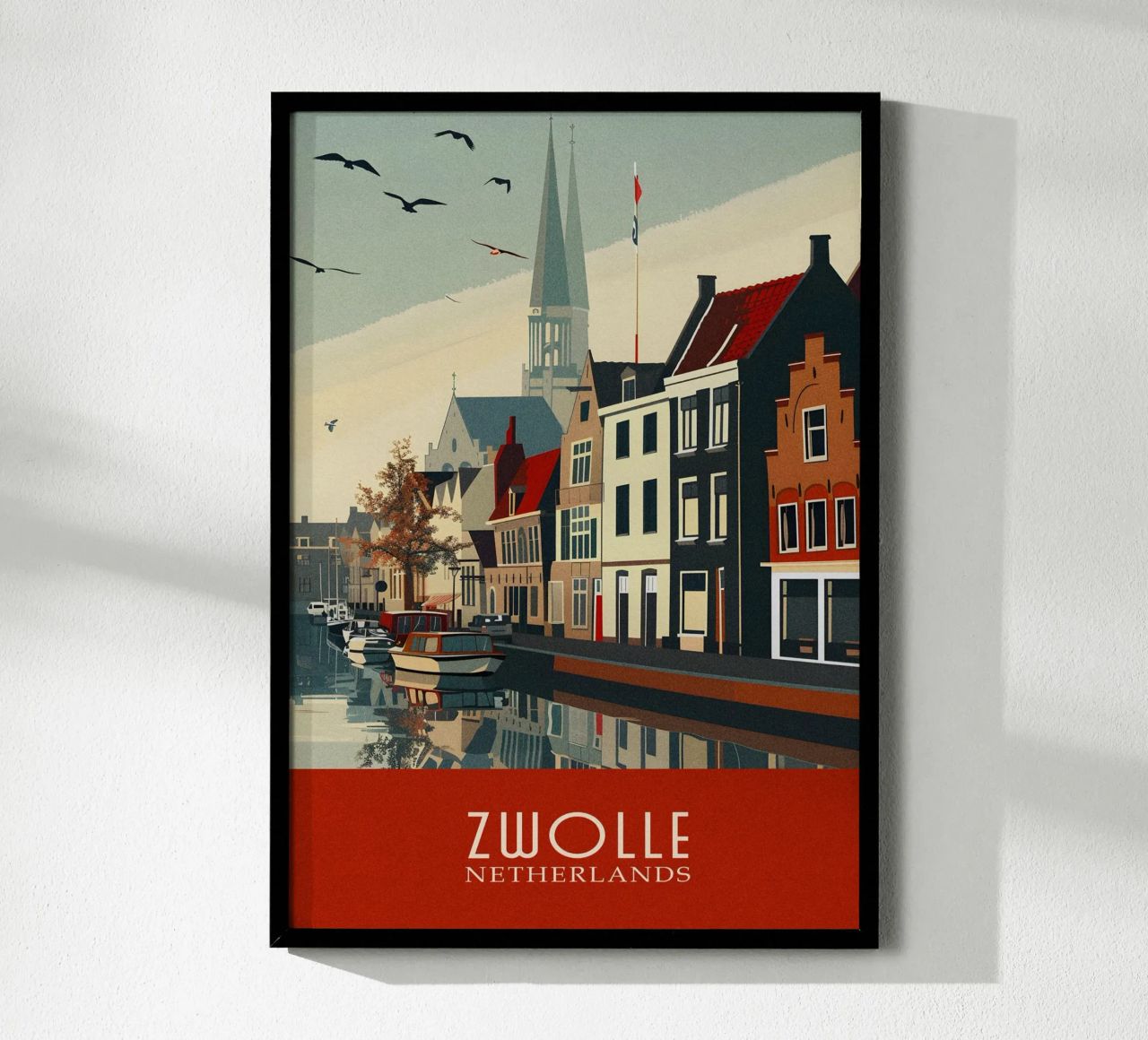 zwolle city Netherlands Poster von Travelstudio
