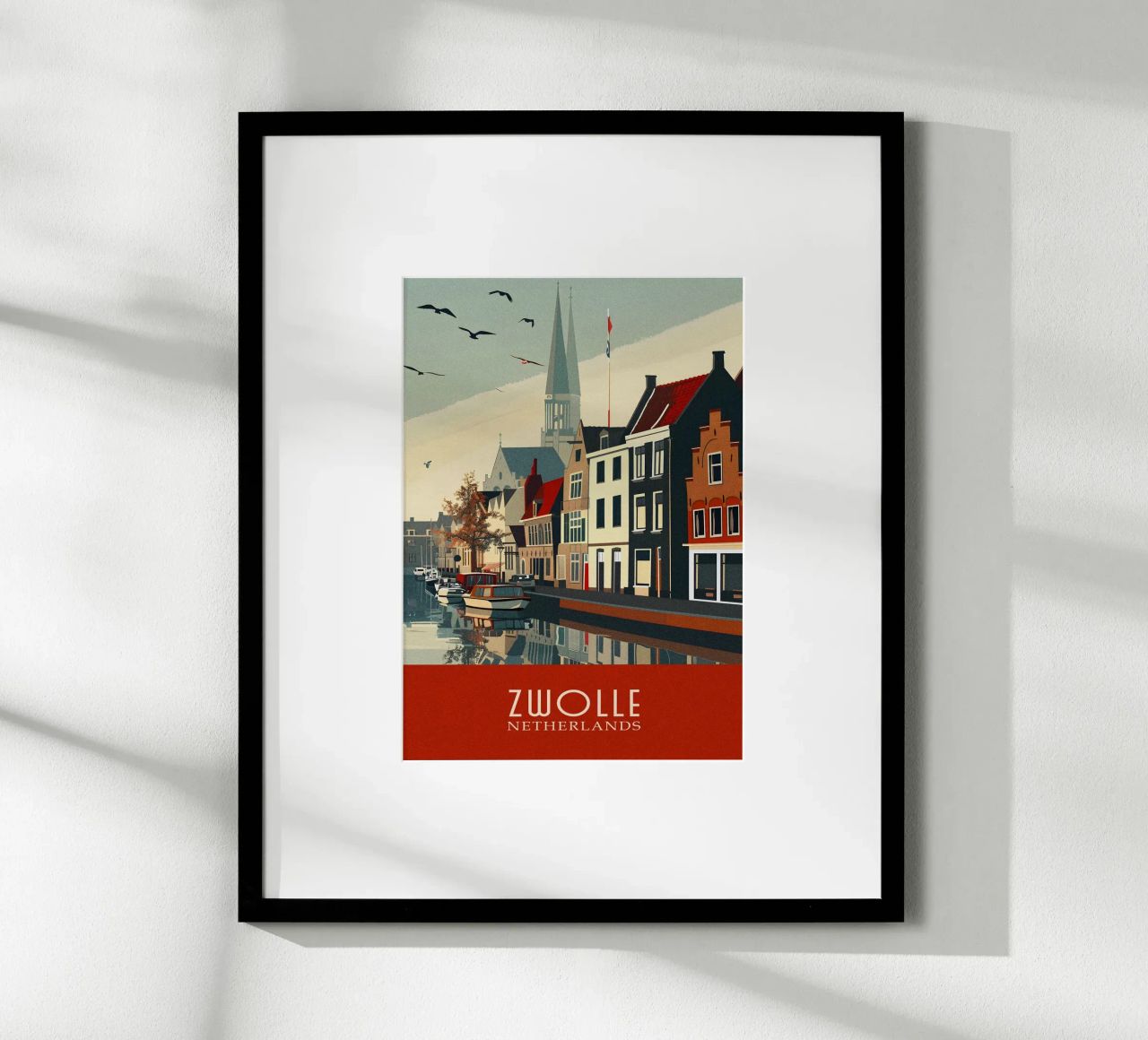 zwolle city Netherlands Poster von Travelstudio