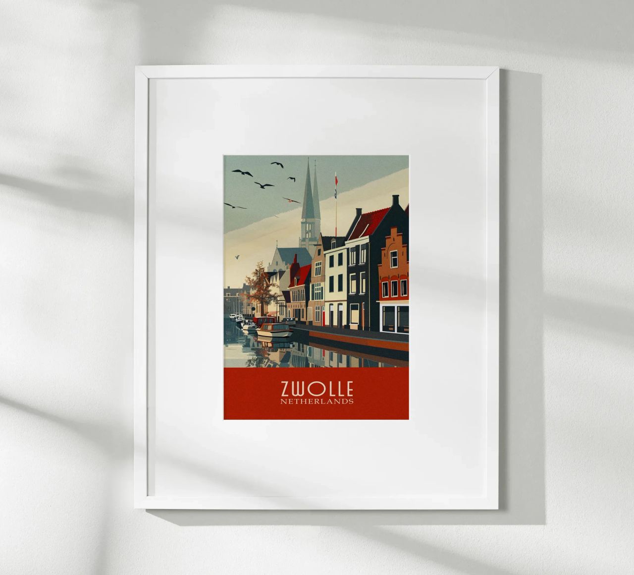 zwolle city Netherlands Poster von Travelstudio