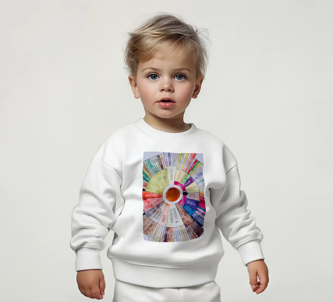 Bestseller coffee guide baby sweatshirt by Eames