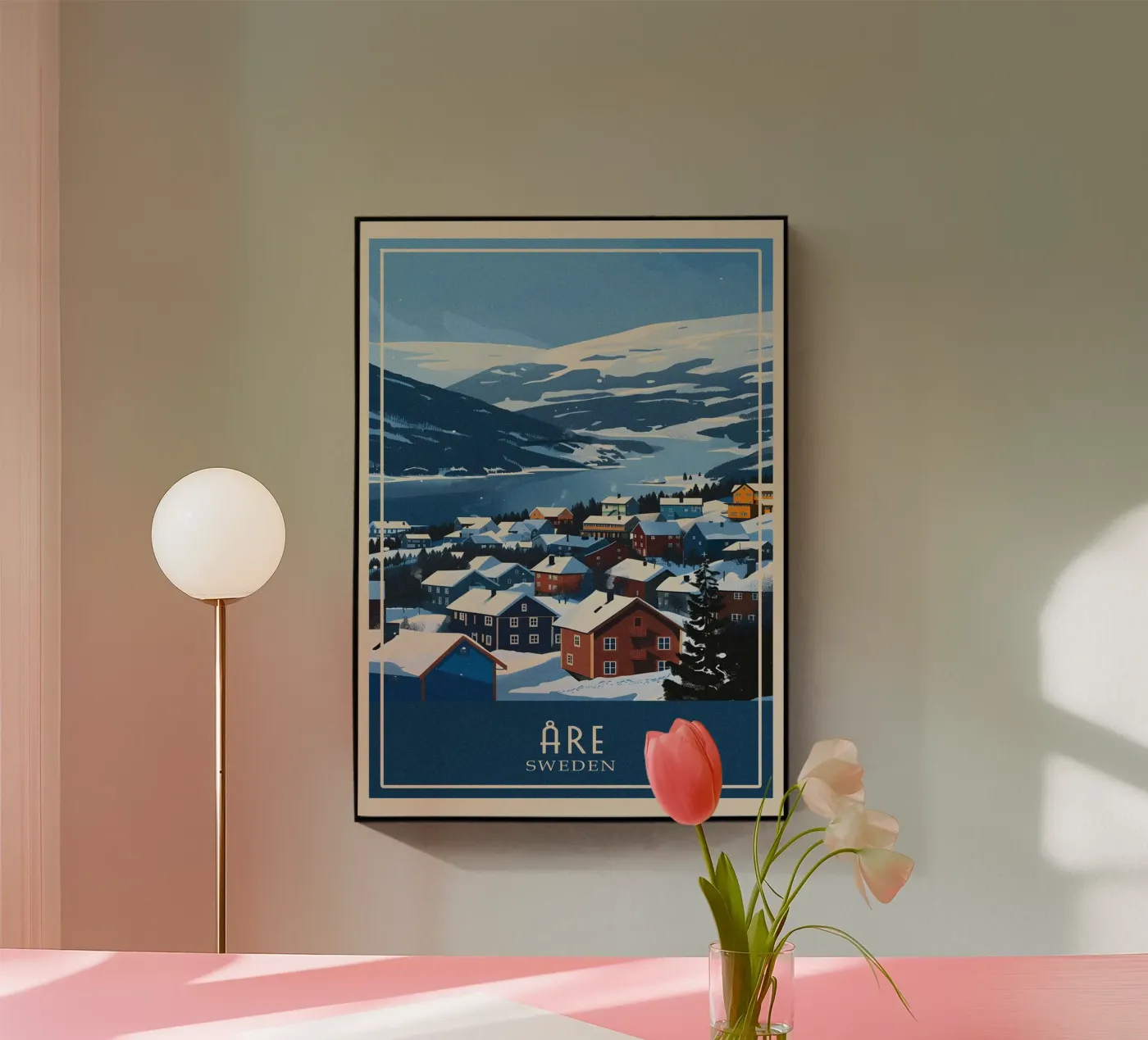 Åre city plexiglass da Travelstudio