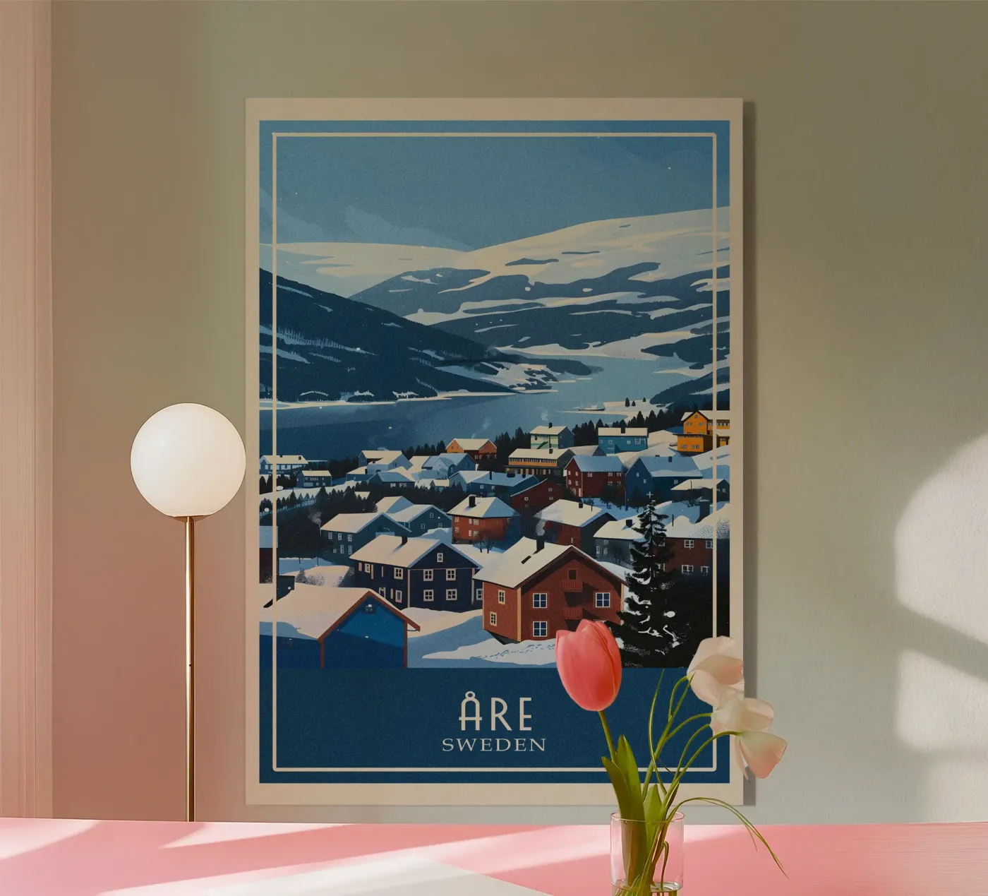 Åre city plexiglass da Travelstudio