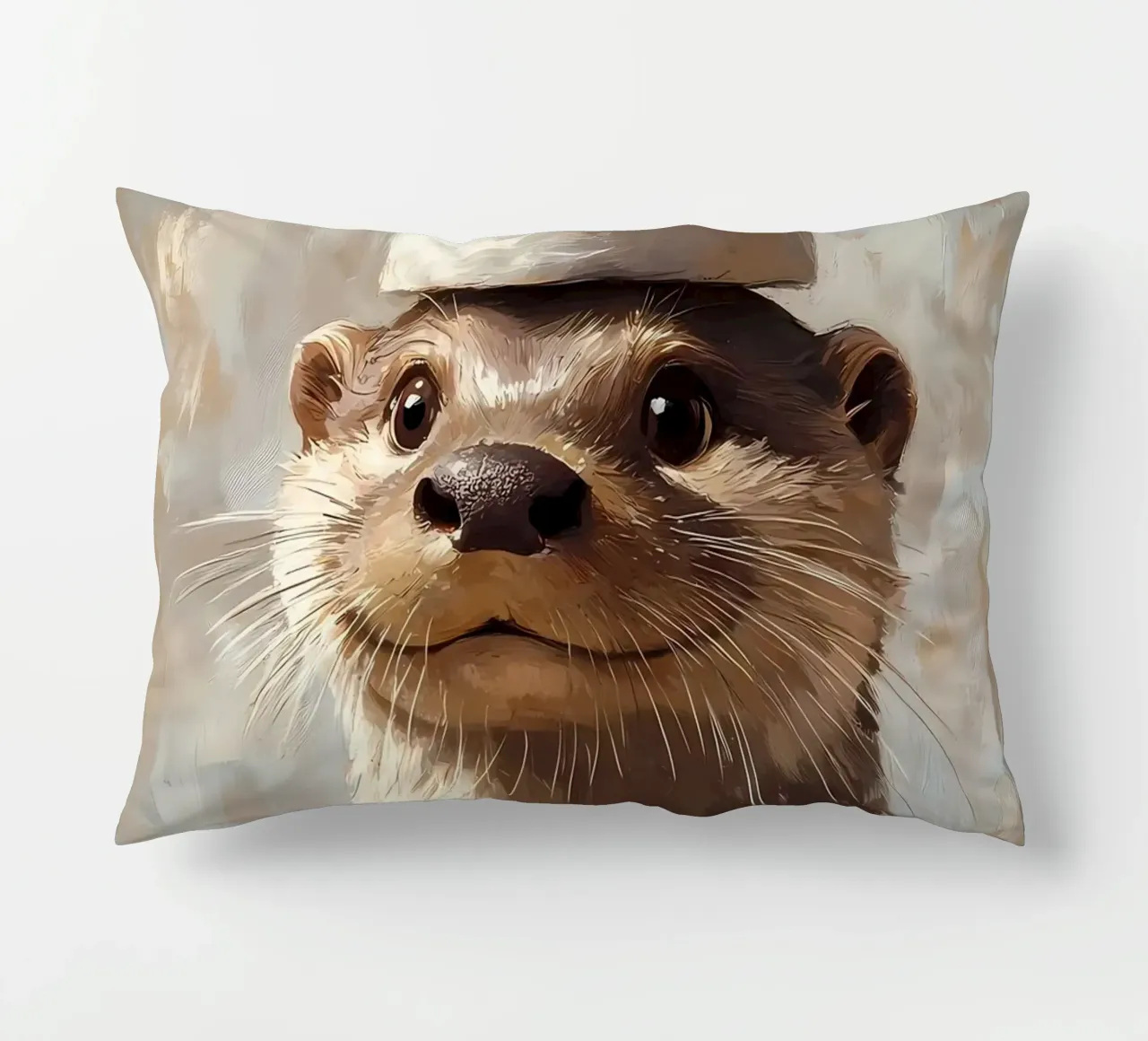 Otter met wc-hoed kussen van Ginnery