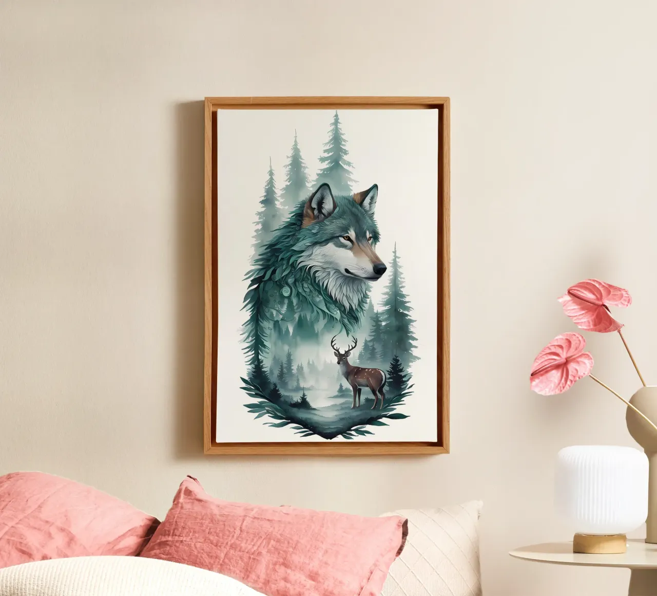 Minimalist Poster 2 canvas with Floater frame by Kadynce