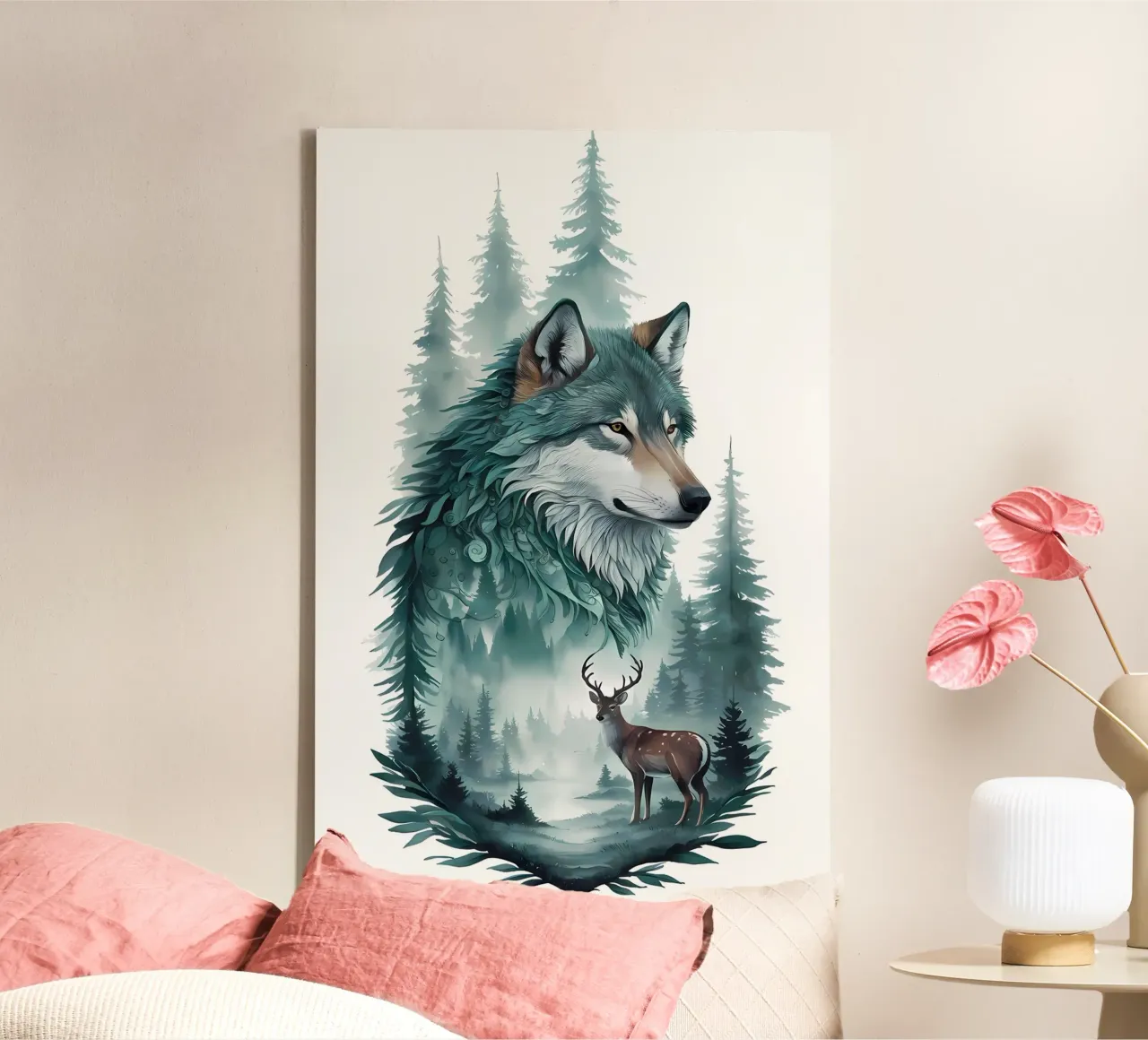 Minimalist Poster 2 canvas with Floater frame by Kadynce