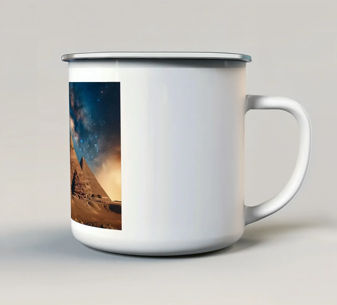 Notte delle piramidi egizie tazza in smalto da Mikesell