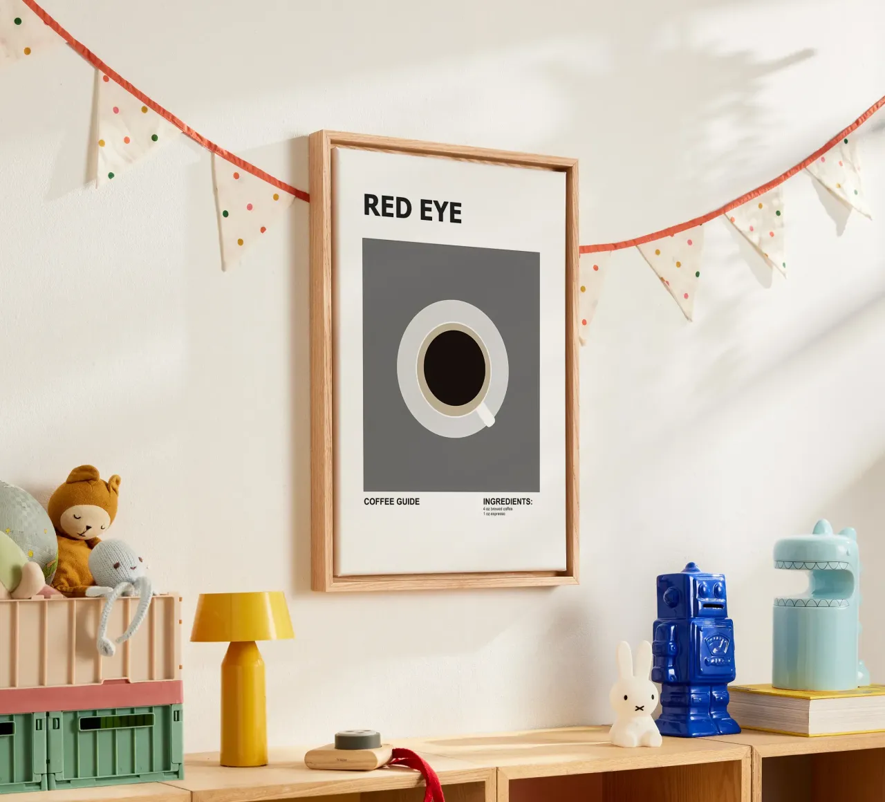 Caffè freddo tela con Cornice a cassetta da Eames