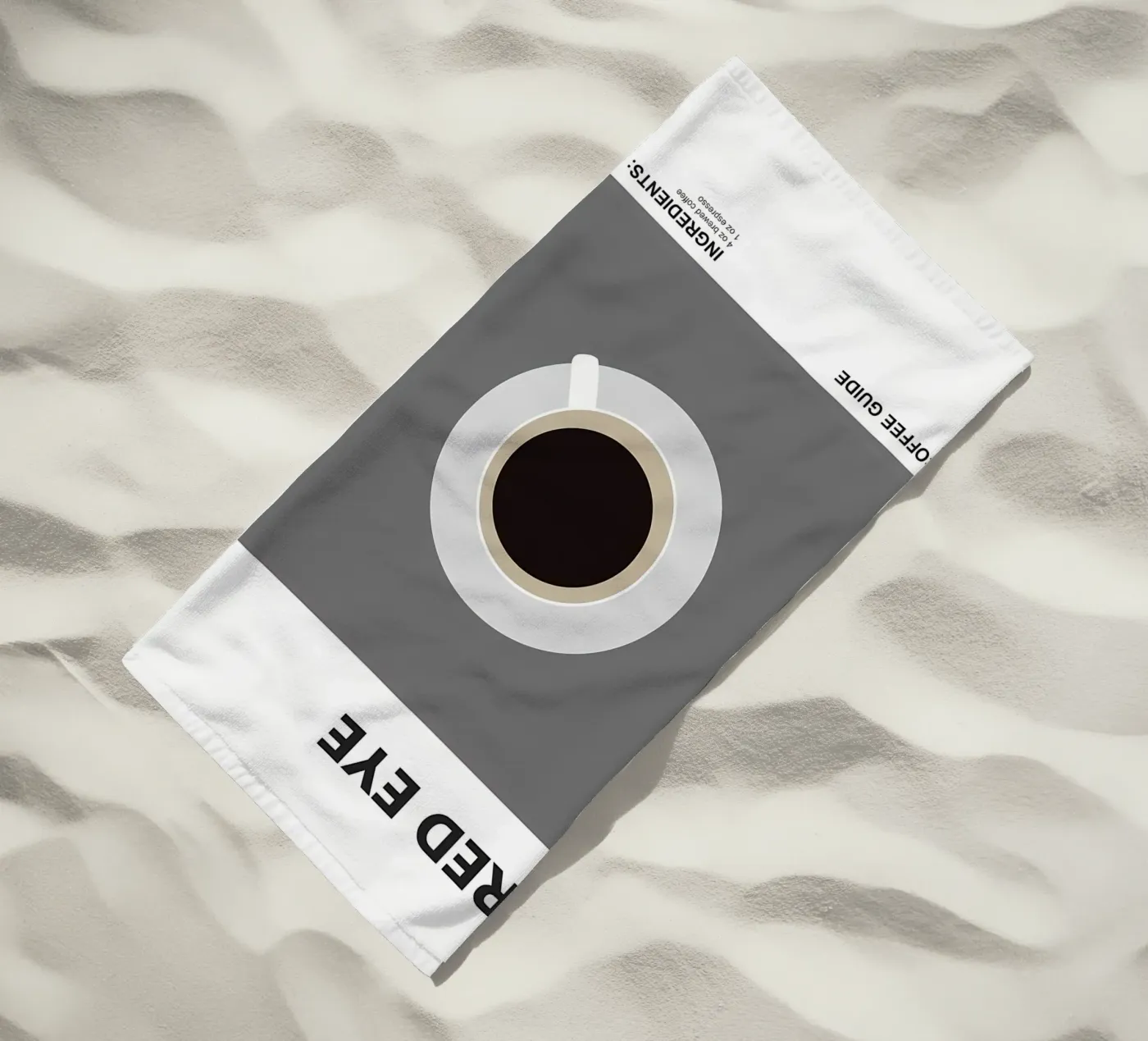 Ijskoffie strandhanddoek van Eames