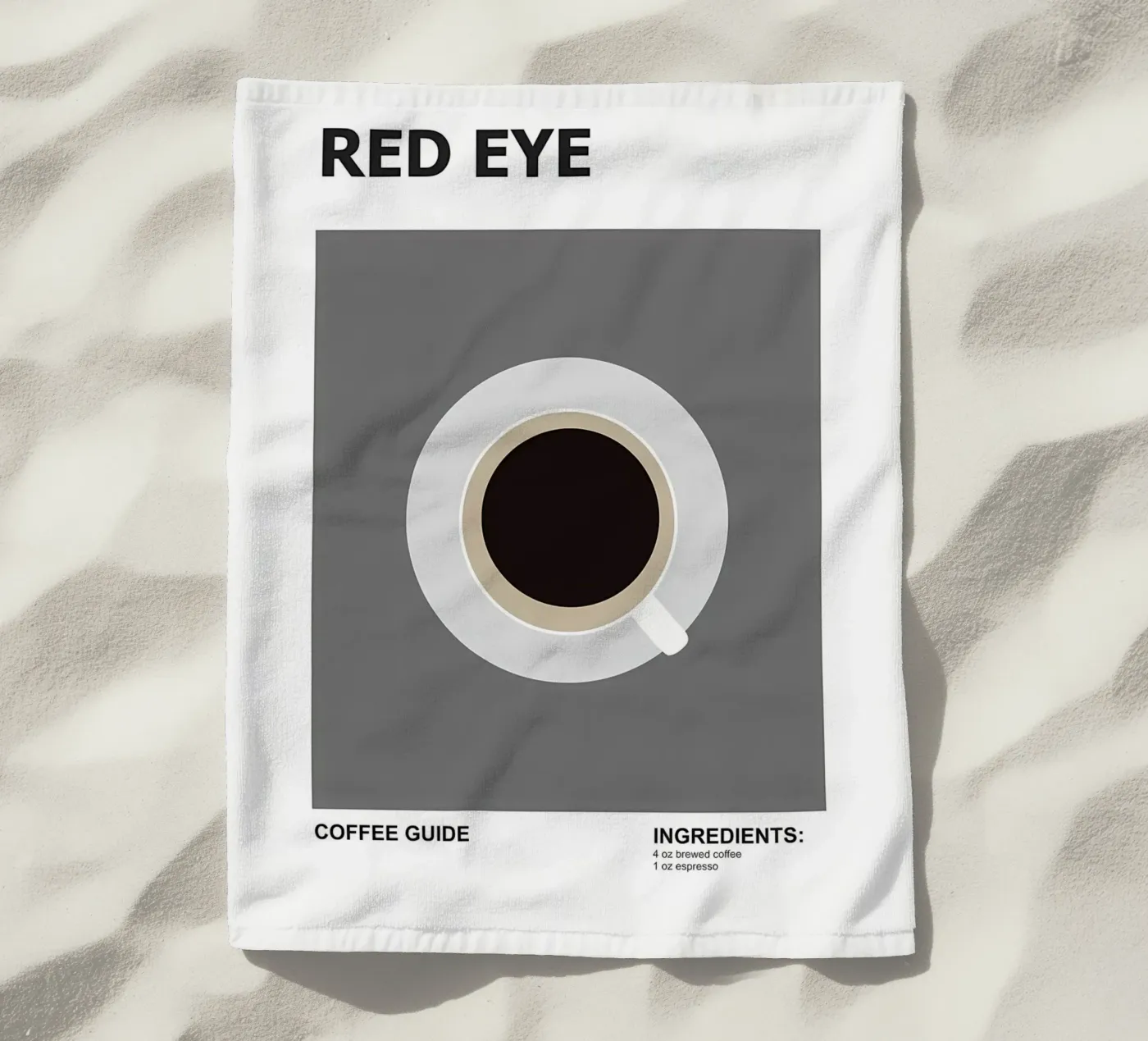 Ijskoffie strandhanddoek van Eames