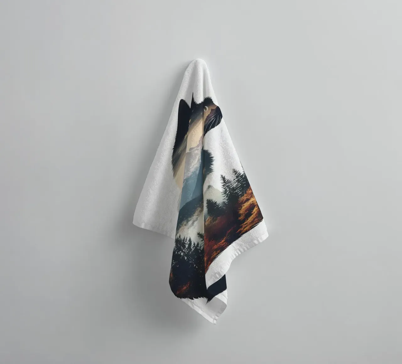 Kattenberglandschap badhanddoek van Ginnery