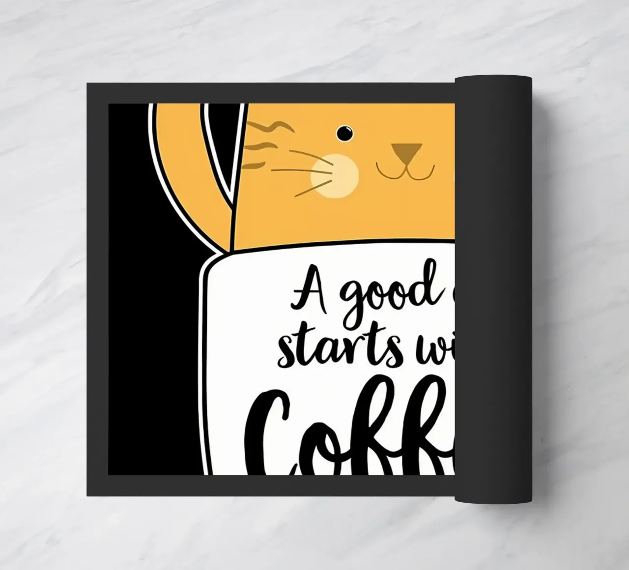 Divertente tazza da caffè per gatti zerbino da Delaplane
