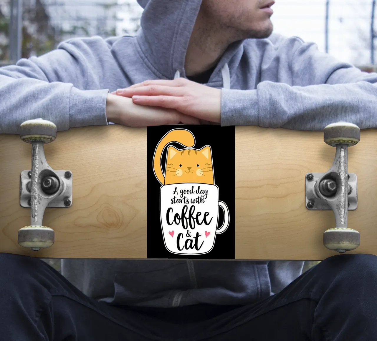 Funny Cat Coffee Mug Art sticker by Delaplane