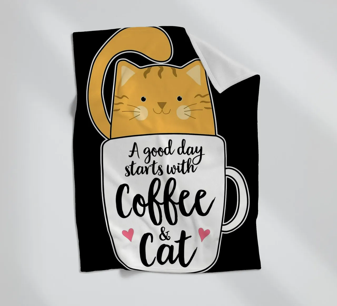 Divertente tazza da caffè per gatti coperta in pile da Delaplane