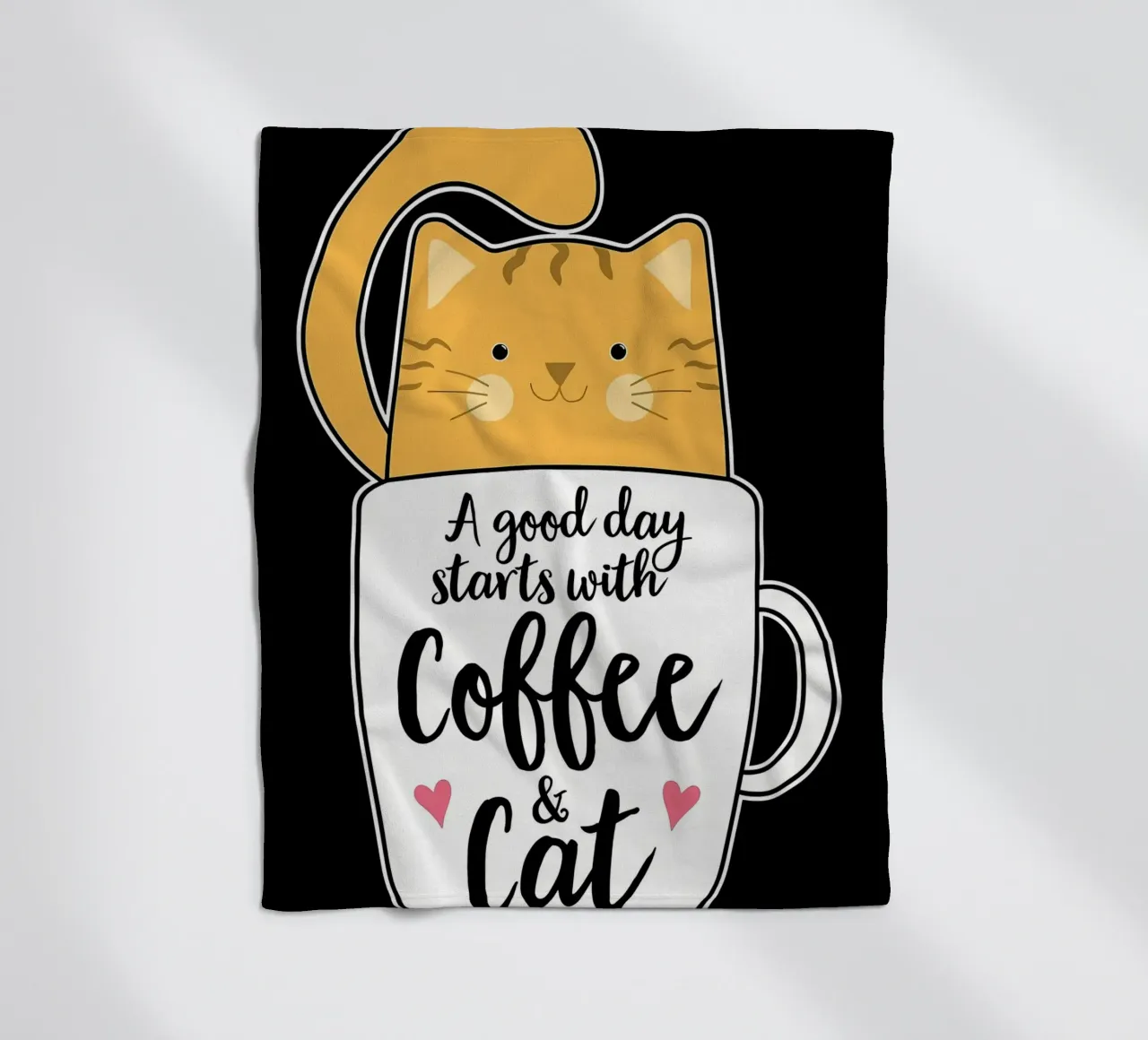 Divertente tazza da caffè per gatti coperta in pile da Delaplane