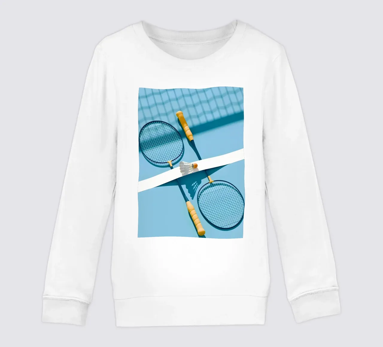 Flaming Badminton Shuttlecock kids sweatshirt by allison