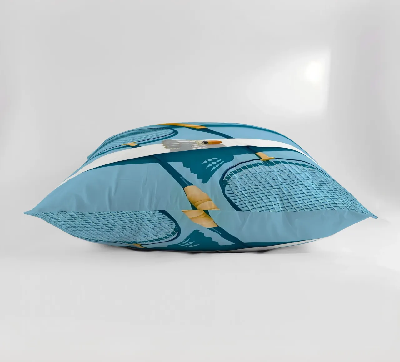 Flaming Badminton Shuttlecock decorative cushion by allison