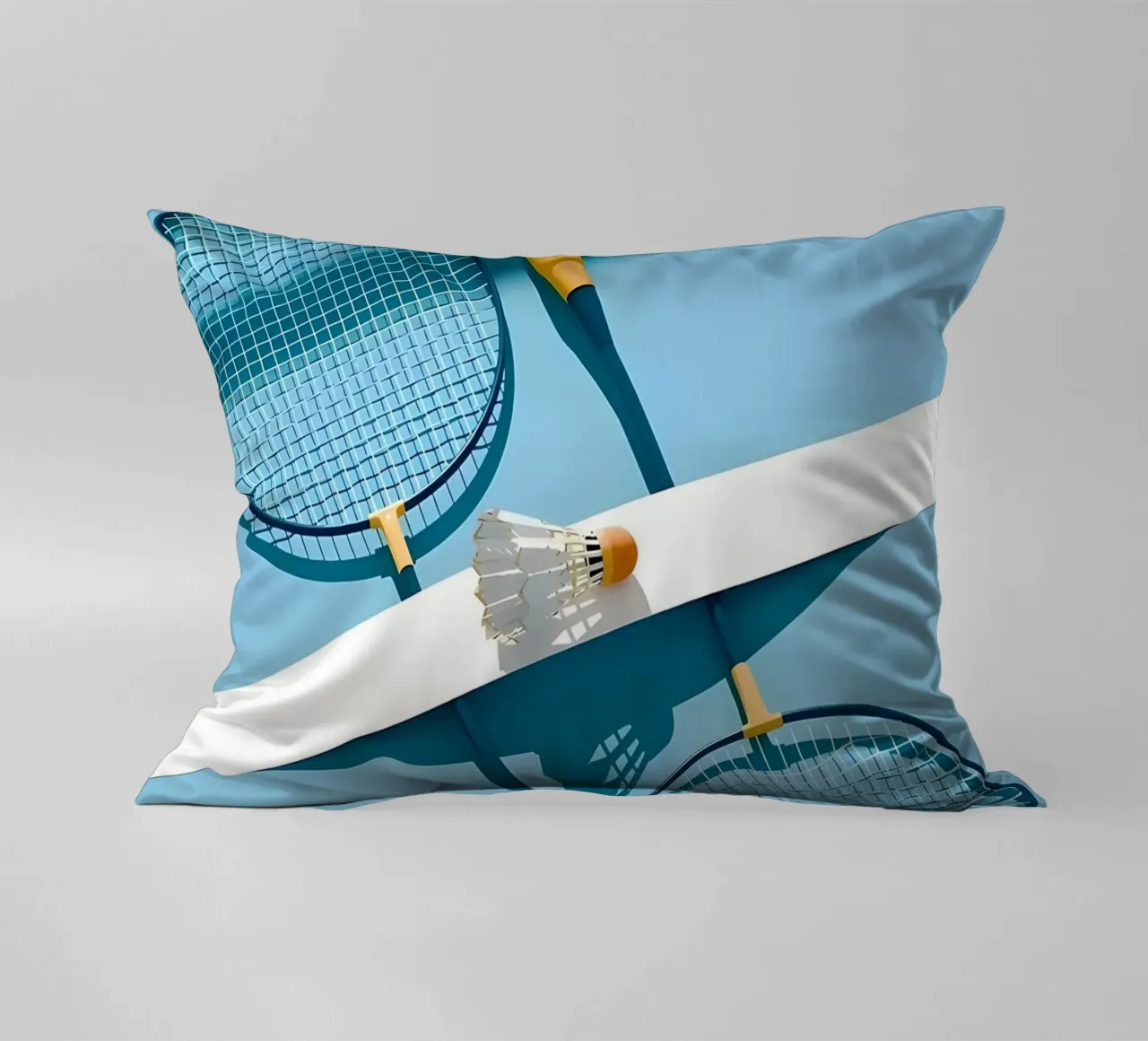 Flaming Badminton Shuttlecock decorative cushion by allison