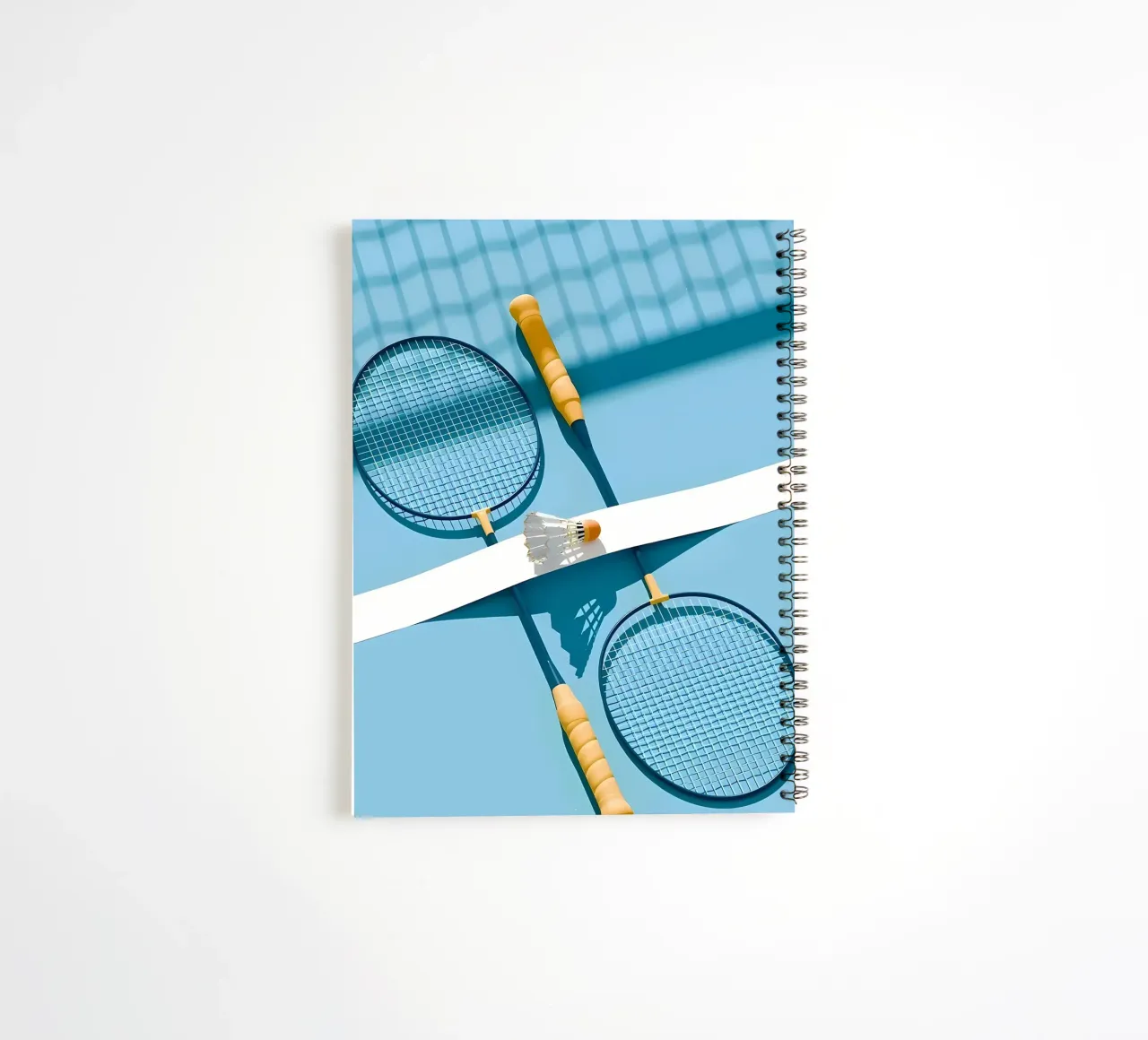 Flaming Badminton Shuttlecock spiral notebook by allison