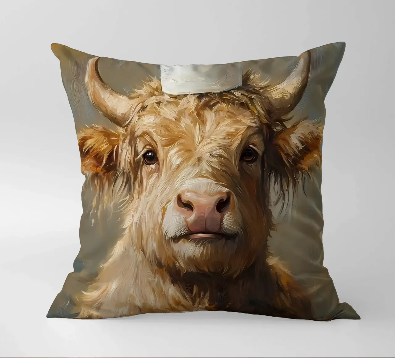 Mucca Highland con carta igienica cuscino da Ginnery