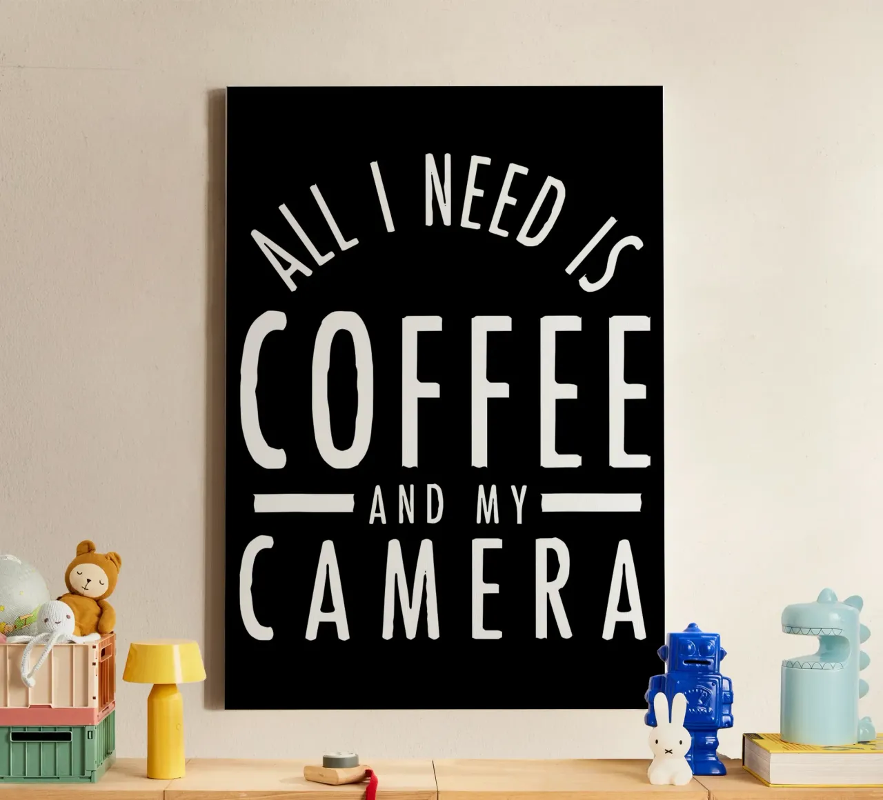 Need Coffee And My Camera canvas by Delaplane