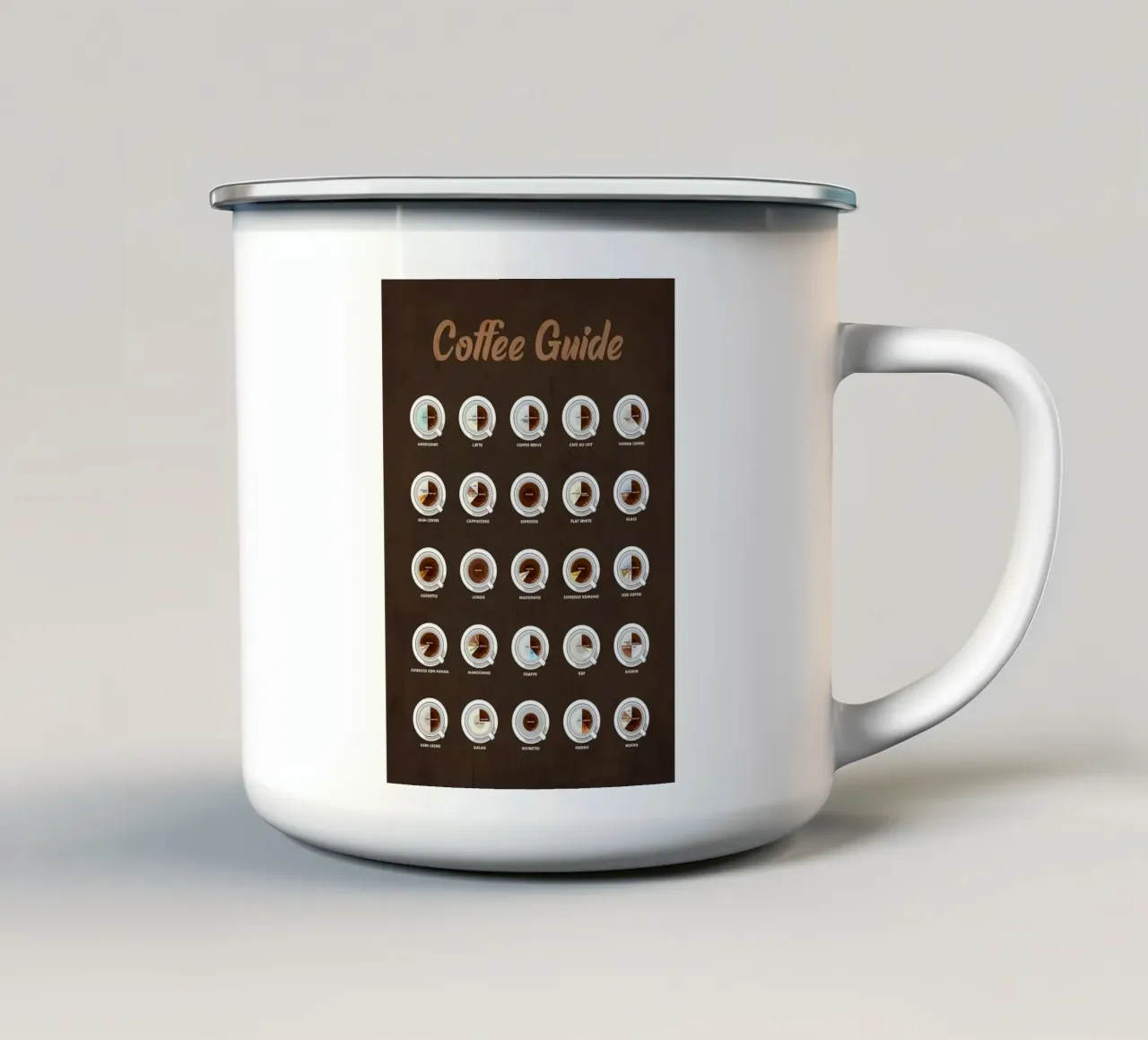 Caffettiera Americano tazza in smalto da Eames